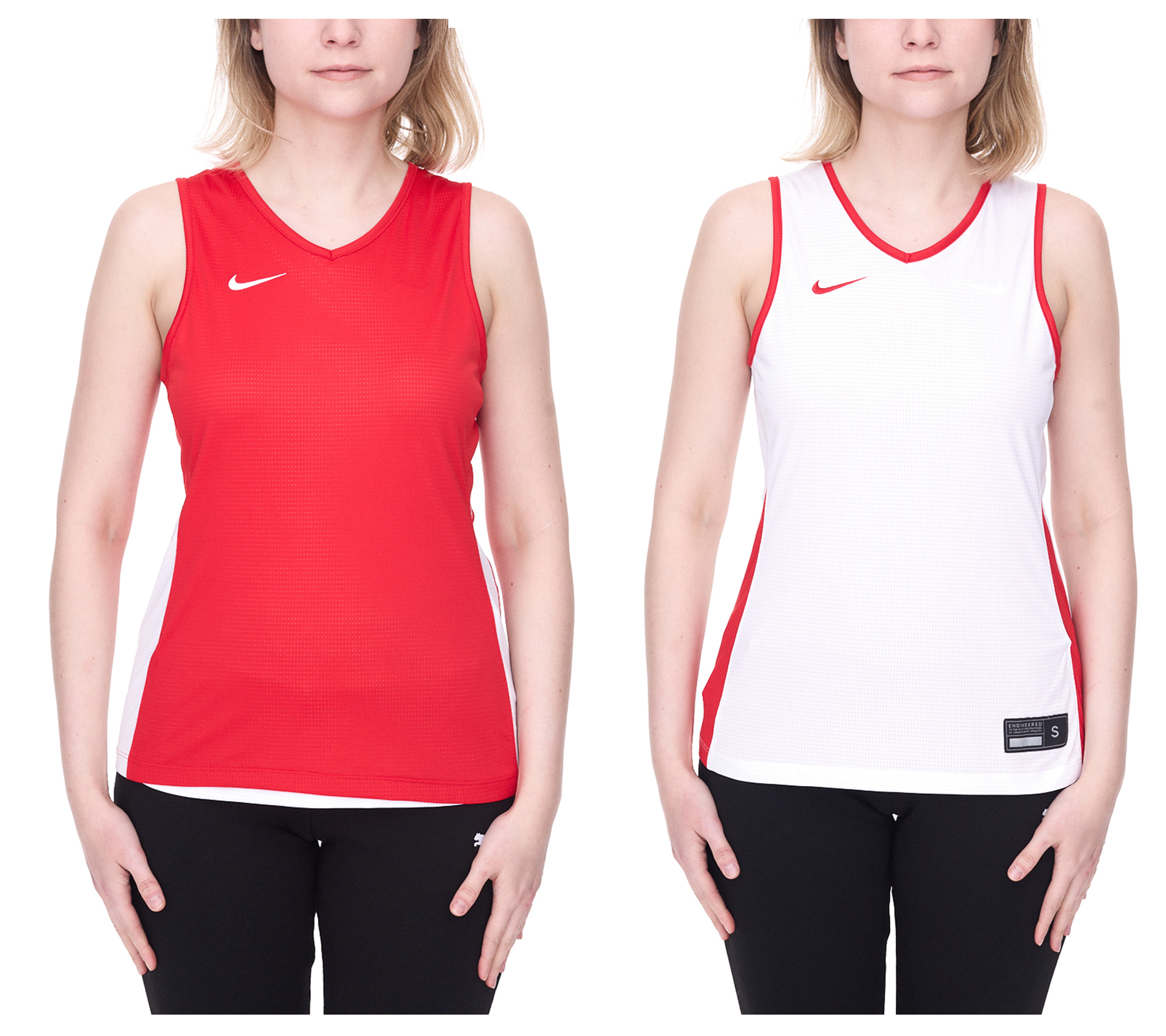 NIKE Team Basketball Reversible Damen Tank-Top mit Dri-FIT-Technologie Trainings-Shirt wendbares Sport-Shirt NT0213-657 Rot/Weiß