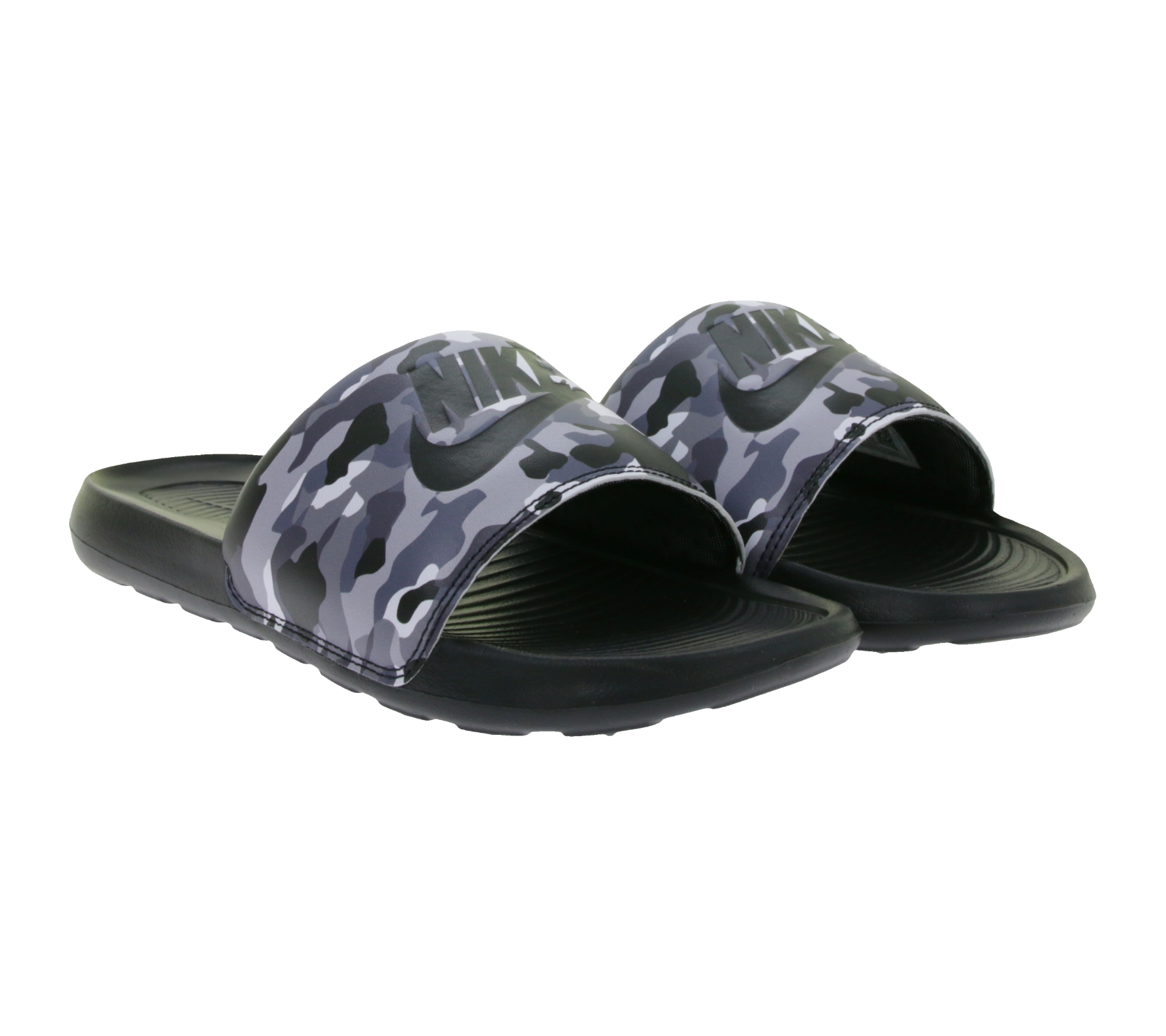NIKE Victori One Herren Badeschuhe im Camouflag-Look Sommer-Sandalen Badelatschen CN9678-001 Schwarz
