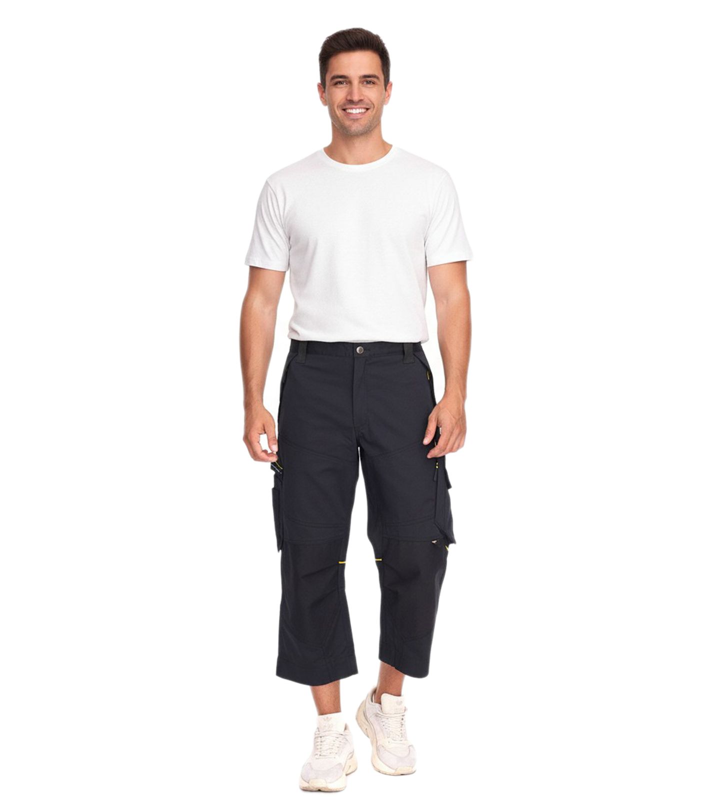 NORTHERN COUNTRY Bundhose Herren Sommer-Arbeitshose Cordura-Verstärkt Berufsbekleidung Heimwerker-Hose 7/8 Hose 78296434 Schwarz