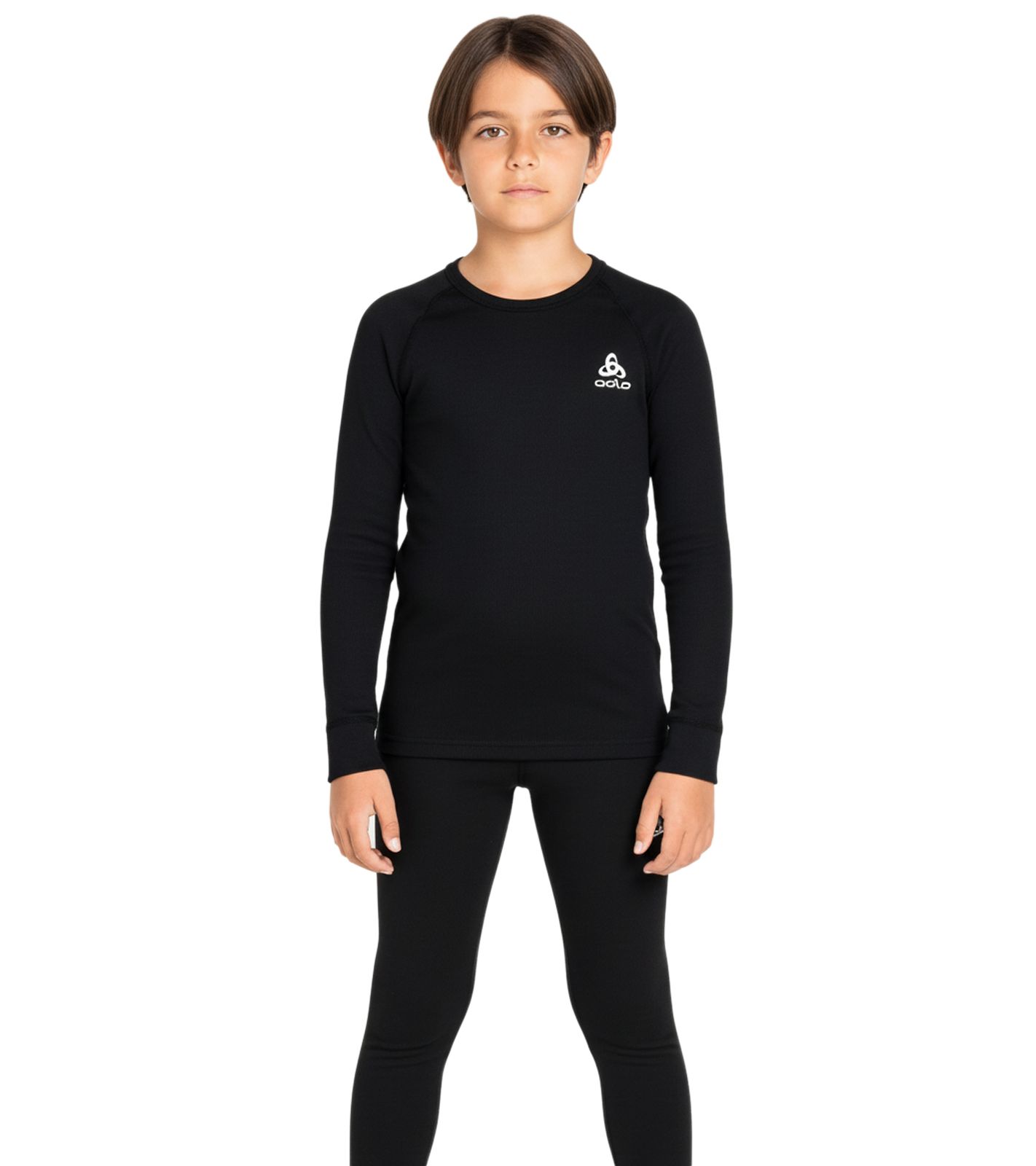 odlo Kinder Thermo-Shirt mit ZeroScent-Technologie Funktionsshirt Langarm-Shirt 10459 1500 Schwarz