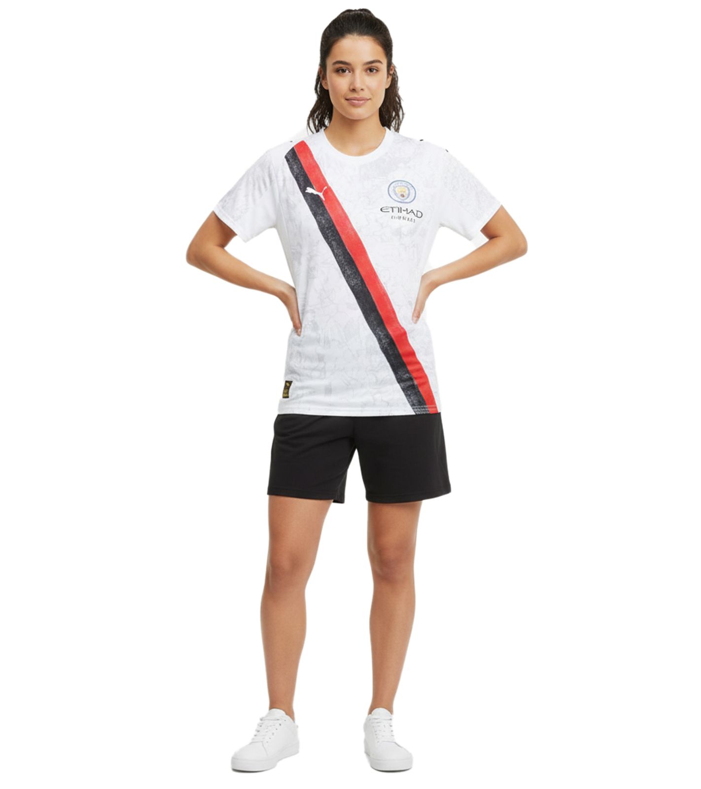 offizielles PUMA Manchester City 2025/26 Damen KidSuper Trikot nachhaltiges Premier League Fußball-Shirt 701235028 001 Weiß