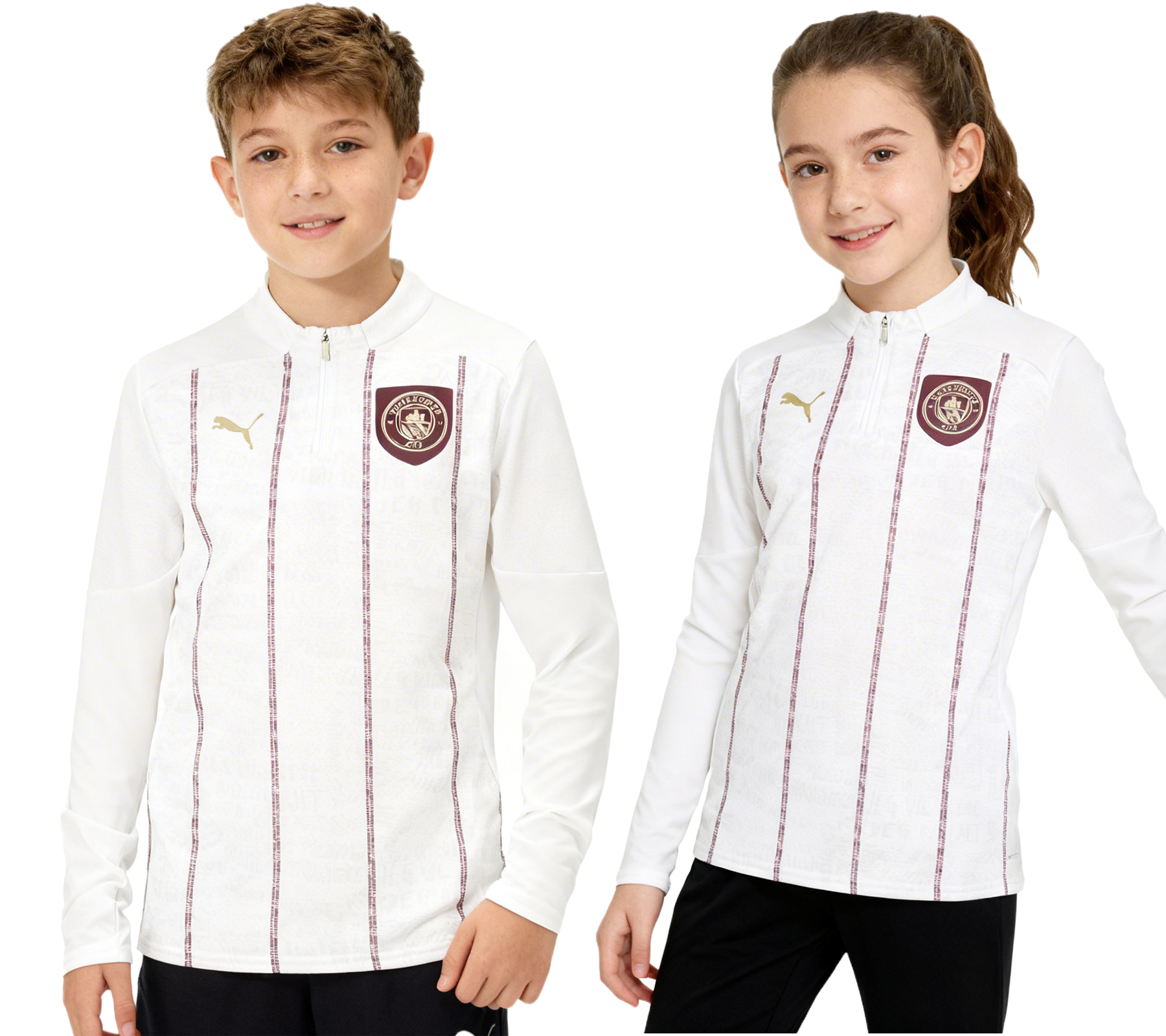 offizielles PUMA Manchester City Kinder Pre-Match Trikot nachhaltiges Mädchen und Jungen Premier League Fußball-Shirt 701235048 002 Weiß