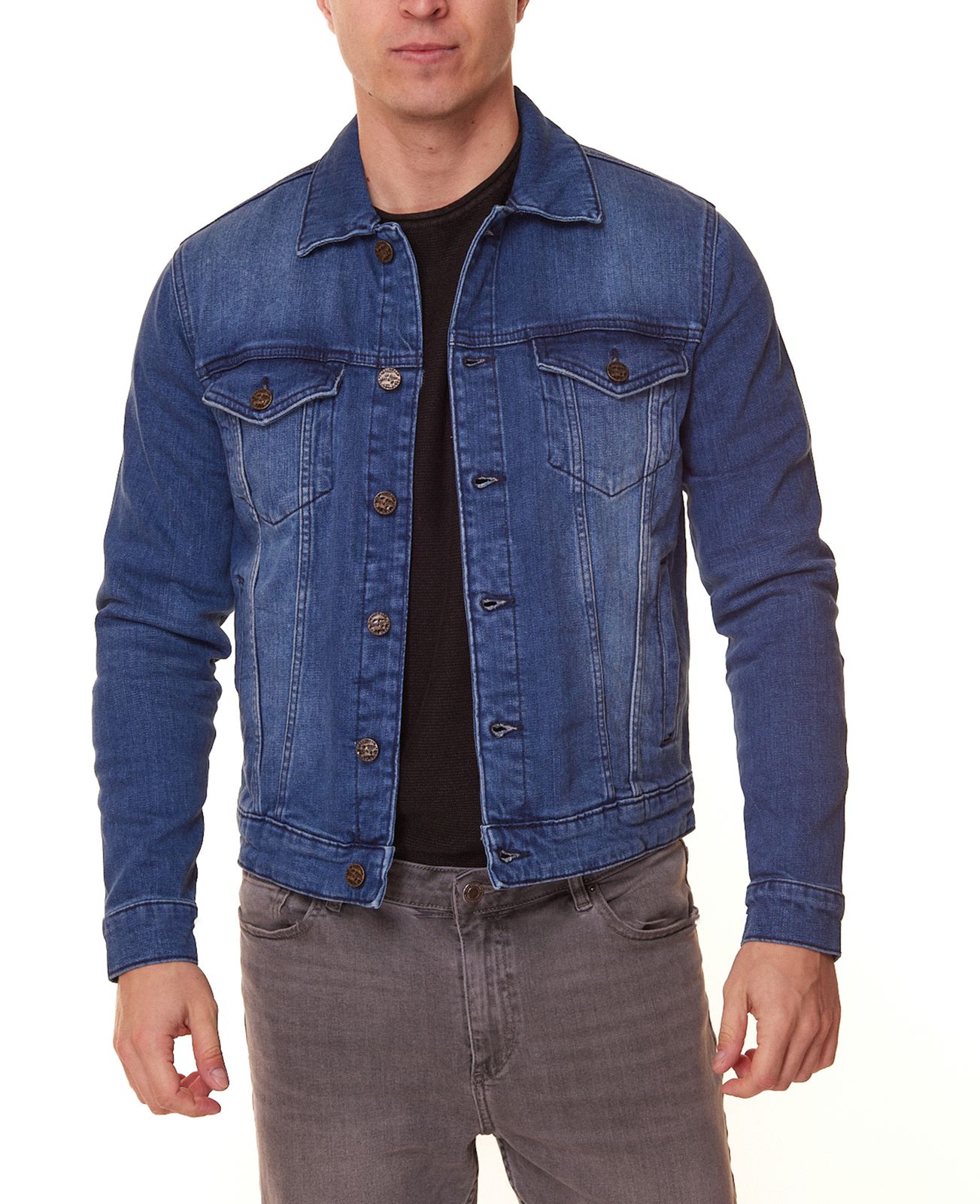 ONLY & SONS Coin Life Herren Jeans-Jacke zeitlose Freizeit-Jacke 22010451 Blau