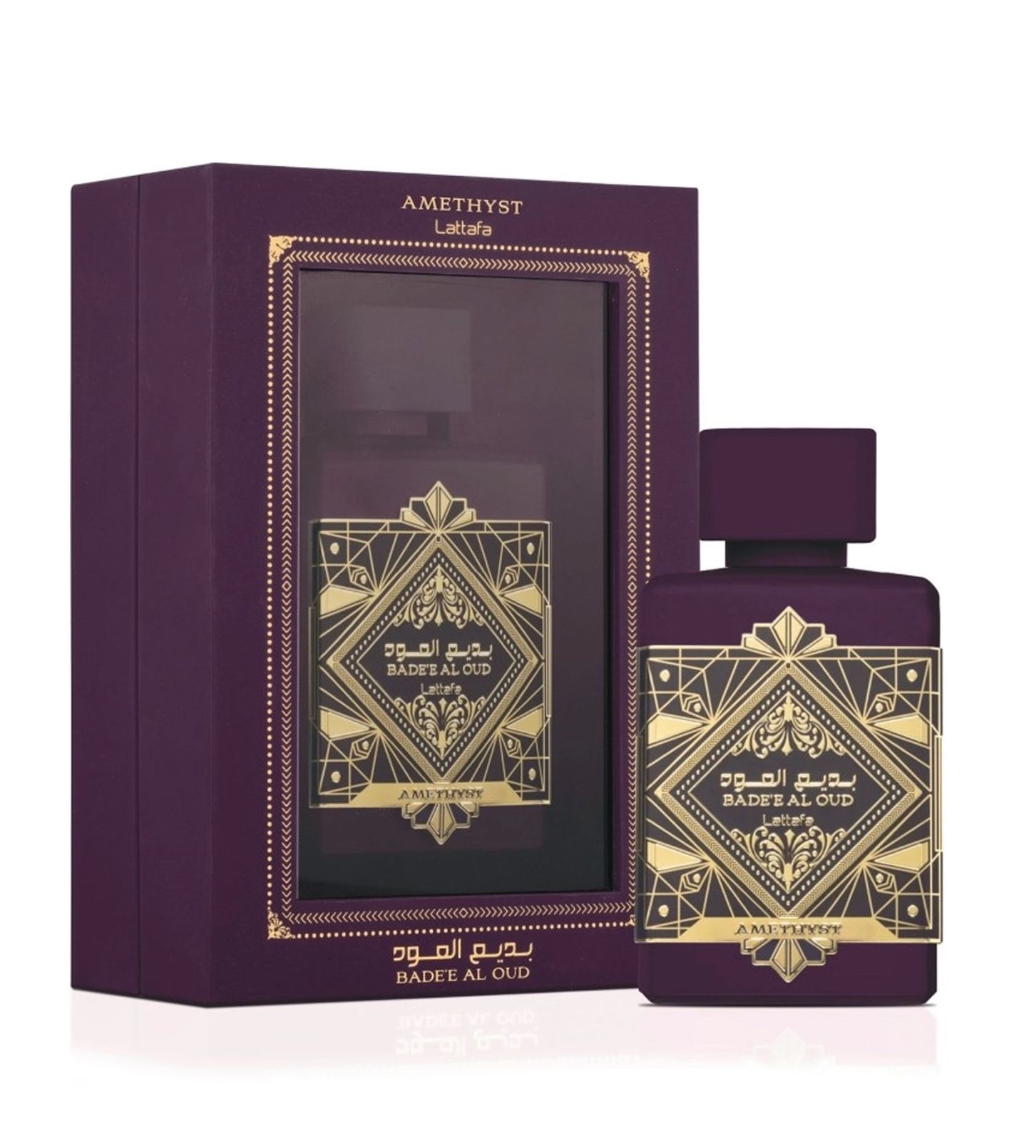 Orientalisch-blumiges Lattafa Badee Al Oud Amethyst Eau de Parfum 100 ml – Unisex mit Rose Oud & Vanille Lila