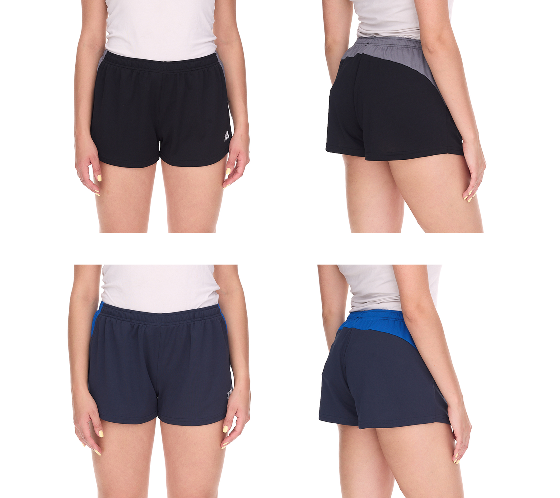 Outfitter OCEAN FABRICS Fitness-Shorts für Damen nachhaltige Sport-Hose Tahi Training OUT-W-1025-OTW in Navy/Blau oder Schwarz/Grau
