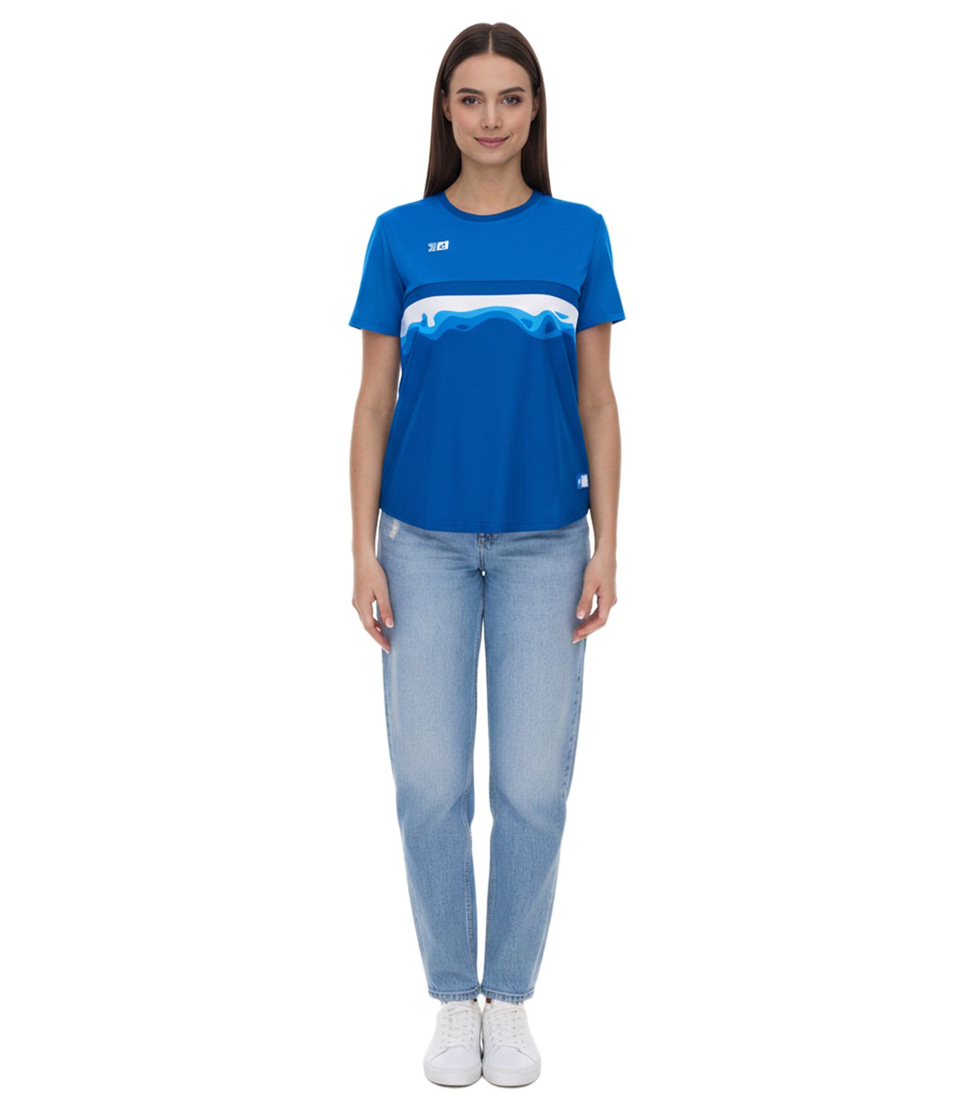 Outfitter OCEAN FABRICS TAHI Damen nachhaltiges Training-Shirt mit Mesh-Einsätzen Fitness-Shirt Kurzarm-Shirt OUT-W-1021-OTW-41 Blau