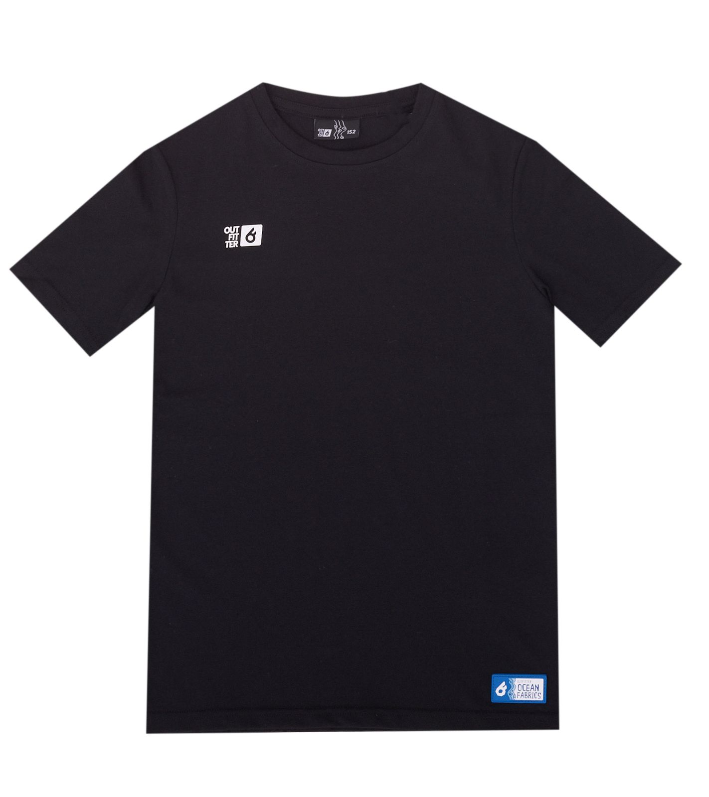 Outfitter OCEAN FABRICS TAHI Kinder T-Shirt nachhaltiges Mädchen und Jungen Präsentations-Shirt Sommer-Shirt Sport OUT-K-1020-OTW-03 Schwarz