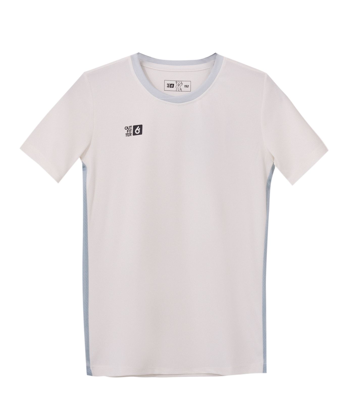 Outfitter OCEAN FABRICS TAHI Match Kinder-Trikot nachhaltiges Mädchen und Jungen Training-Shirt mit Mesh-Einsätzen Fitness-Shirt Kurzarm-Shirt OUT-K-1046-OTW-11 Creme-Weiß