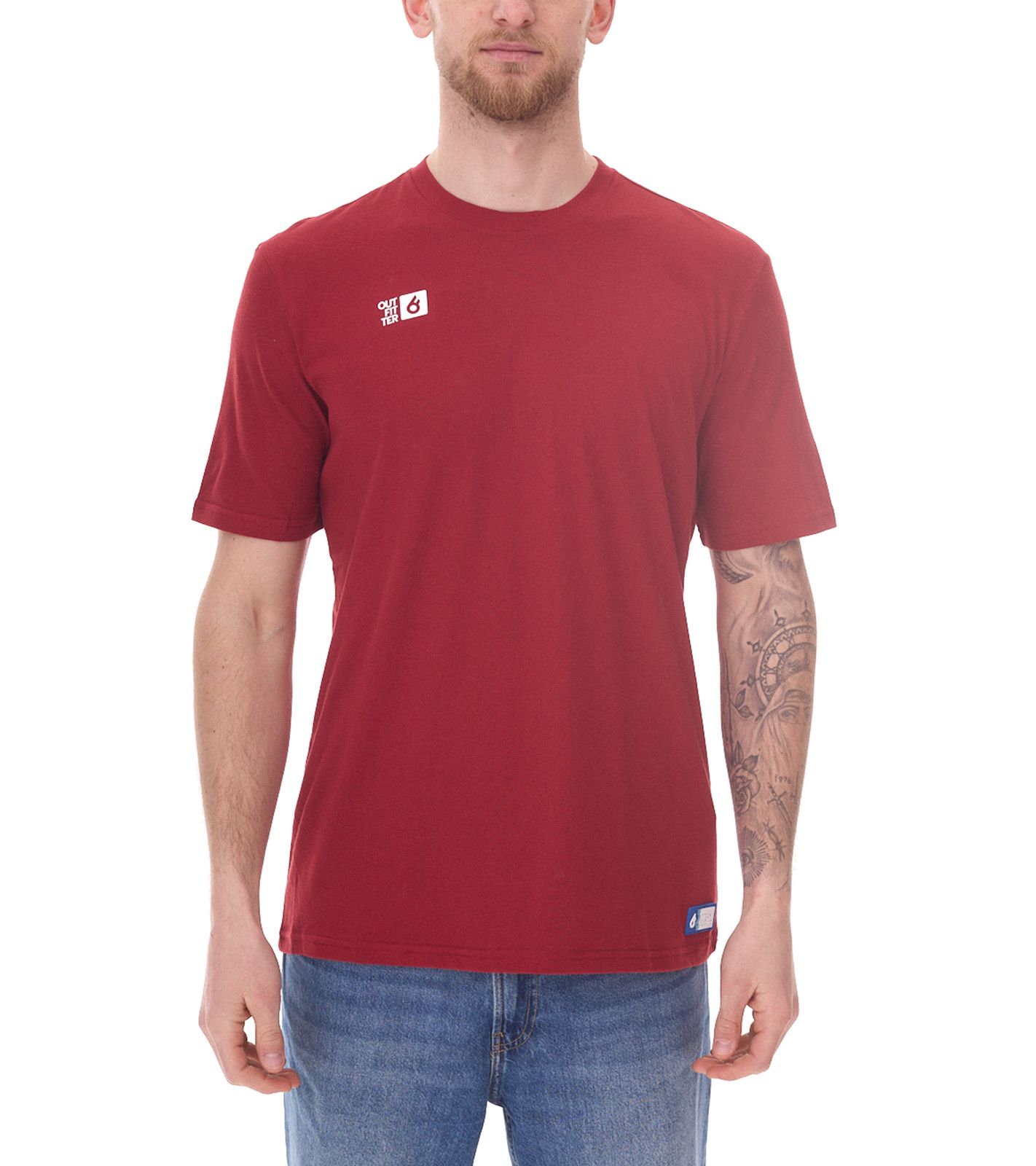 Outfitter OCEAN FABRICS TAHI T-Shirt nachhaltiges Herren Präsentations-Shirt Sommer-Shirt Sport OUT-M-1020-OTW-36 Rot