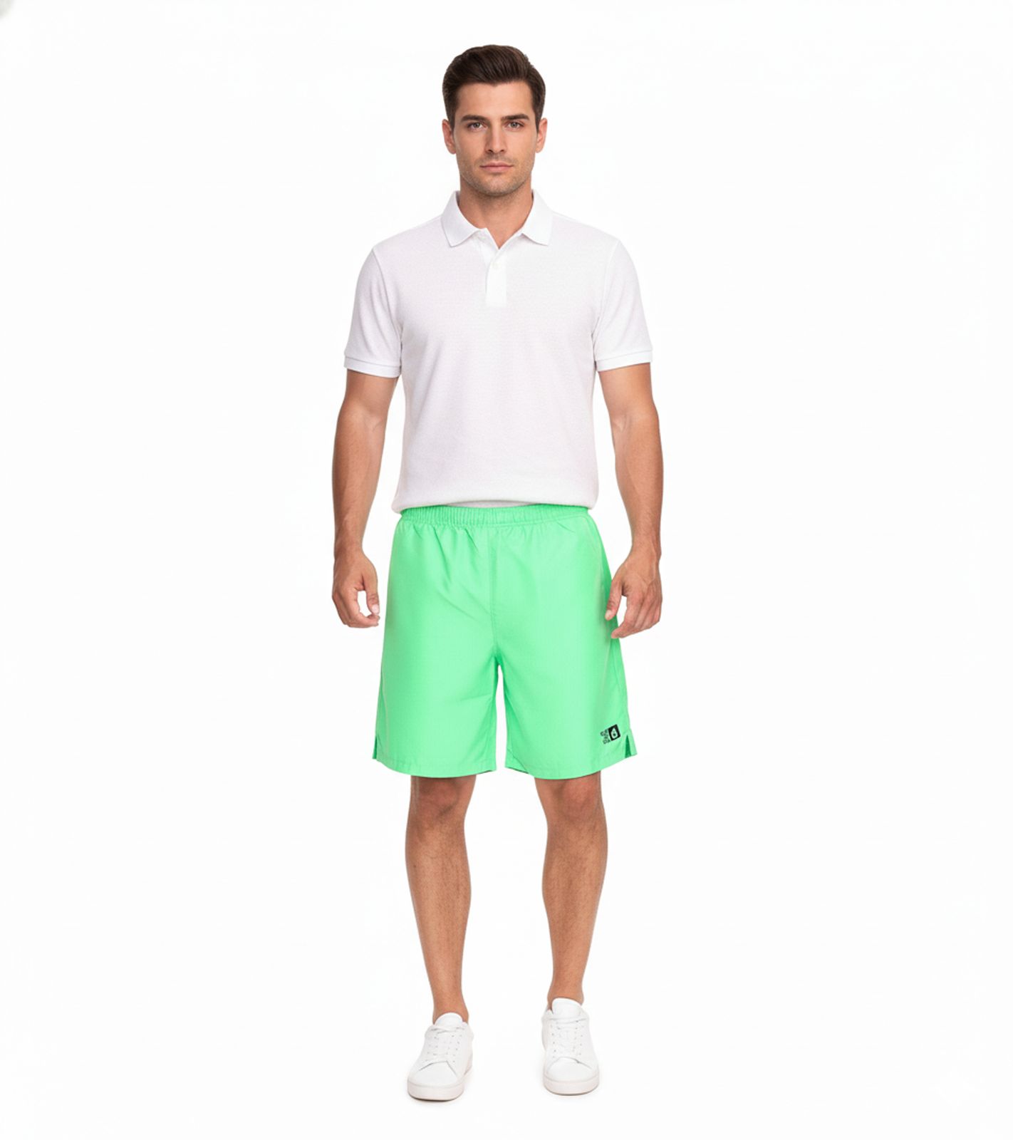 Outfitter OCEAN FABRICS Trainings-Shorts für Herren nachhaltige Sport-Hose Tahi Match OUT-M-1032-OTW Hell-Grün