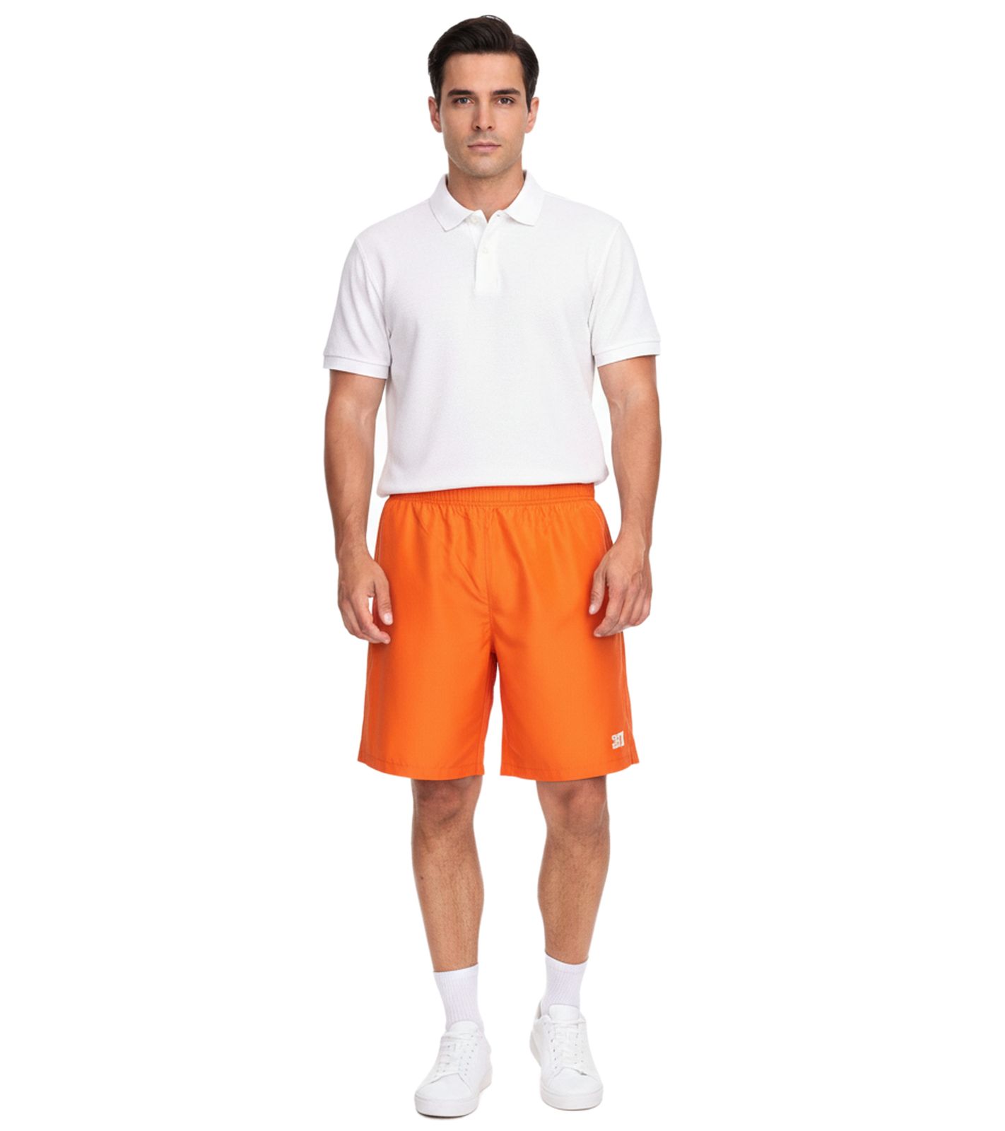 Outfitter OCEAN FABRICS Trainings-Shorts für Herren nachhaltige Sport-Hose Tahi Match OUT-M-1032-OTW Orange