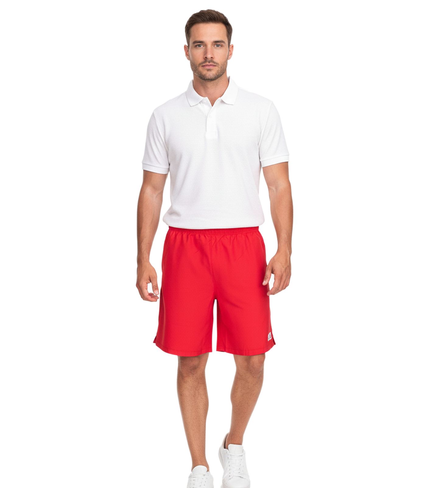 Outfitter OCEAN FABRICS Trainings-Shorts für Herren nachhaltige Sport-Hose Tahi Match OUT-M-1032-OTW Rot