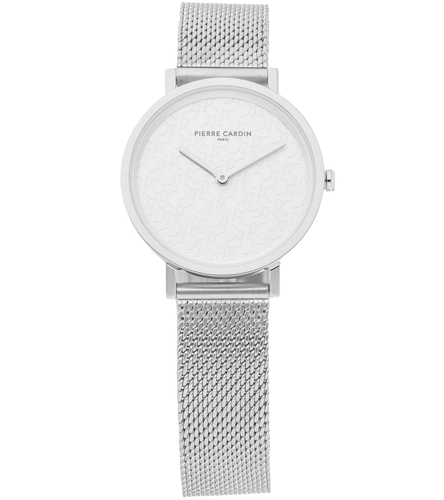 Pierre Cardin Damen Armband-Uhr analoge Quarz-Uhr mit Edelstahl-Armband 3ATM 31mm CBV.1508 Silber