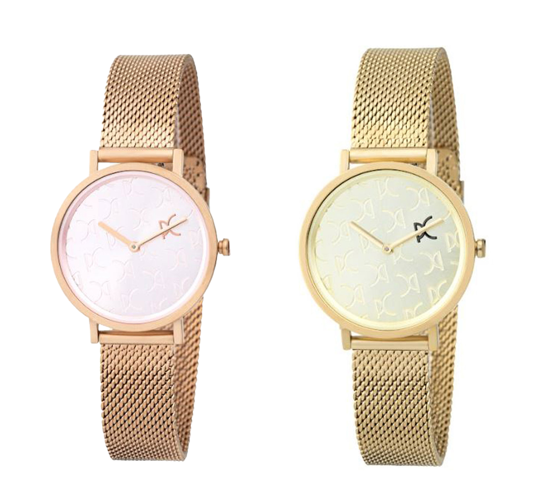 Pierre Cardin Damen Armband-Uhr mit Marken-Kürzel auf dem Ziffernblatt analoge Quarz-Uhr mit Edelstahl-Armband 3ATM 31mm Gold, Rose-Gold