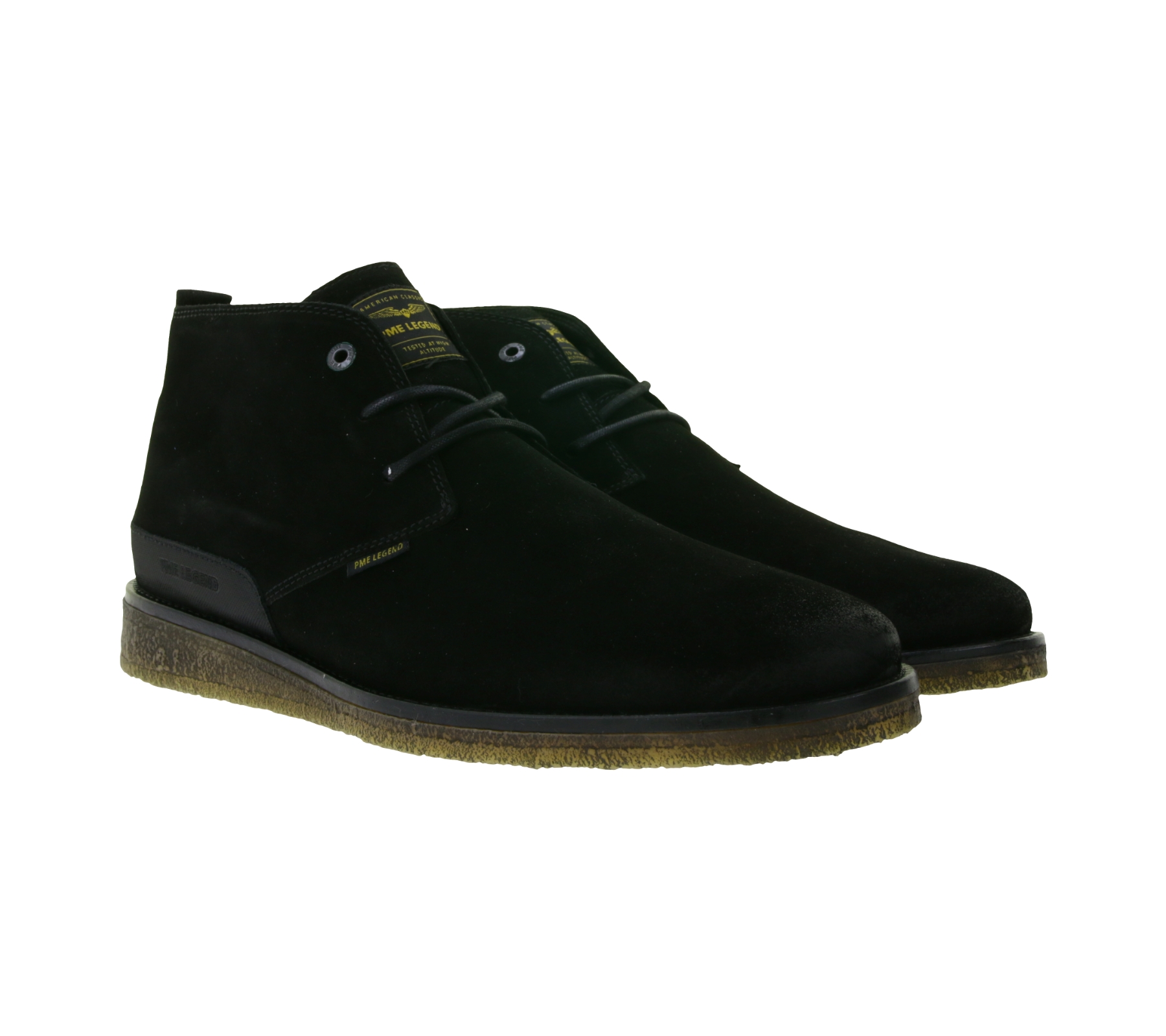 PME LEGEND Boundary Herren Echtleder-Boots mit herausnehmbarer EVA-Innensohle Herbst-Stiefel Schnür-Schuhe PBO206024-998 Schwarz