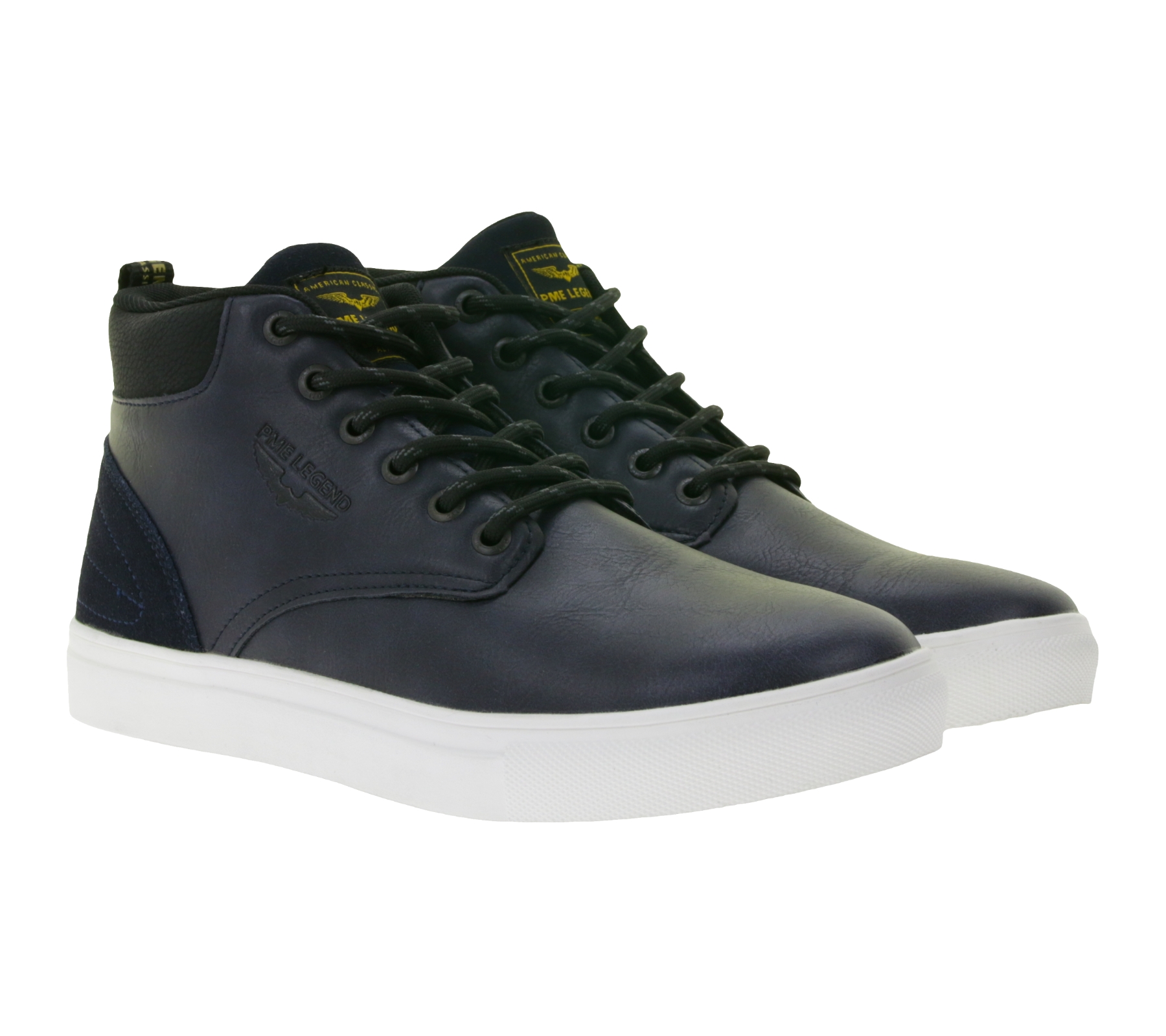 PME LEGEND Strike Herren Mid-Top Sneaker mit herausnehmbarer EVA-Innensohle Freizeit-Sneaker Schnür-Schuhe PBO206088-599 Navy