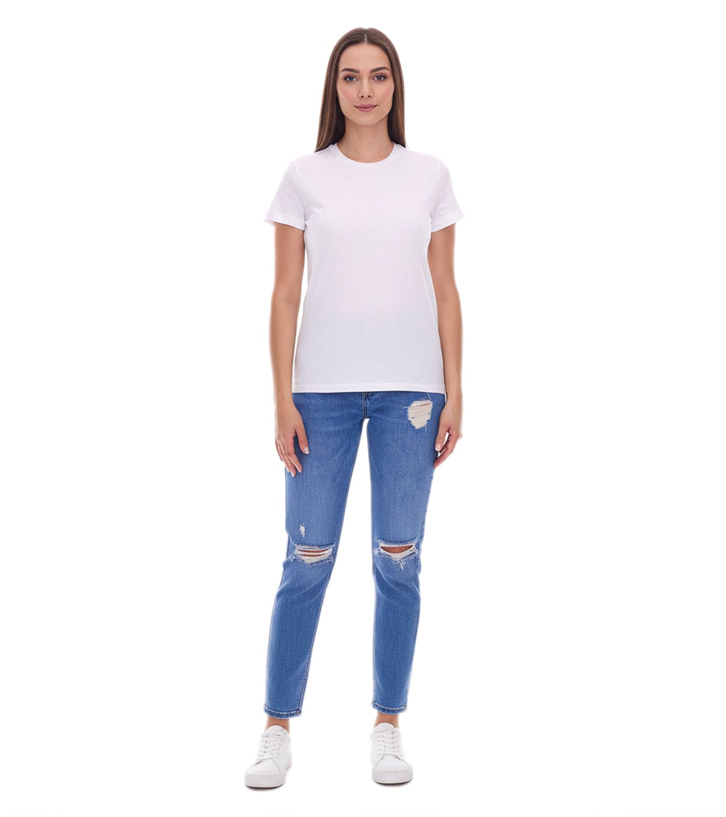 PUMA Damen T-Shirt nachhaltiges Baumwoll-Shirt schlichtes Sport-Shirt Fitness-Shirt 678257 01 Weiß
