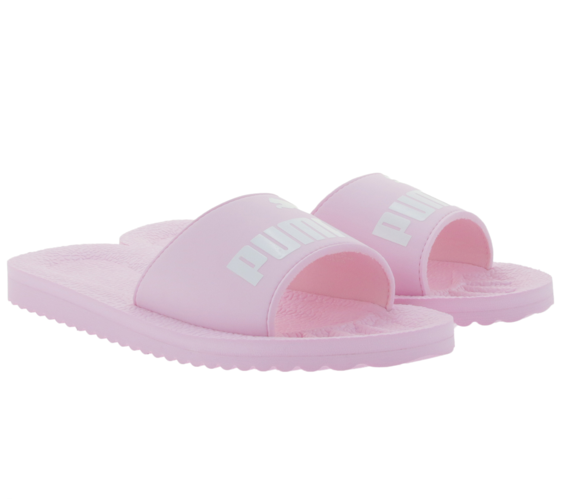 PUMA Purecat Bade-Latschen für Damen und Herren Sommer-Schlappen mit EVA-Sohle 360262 16 Rosa/Weiß