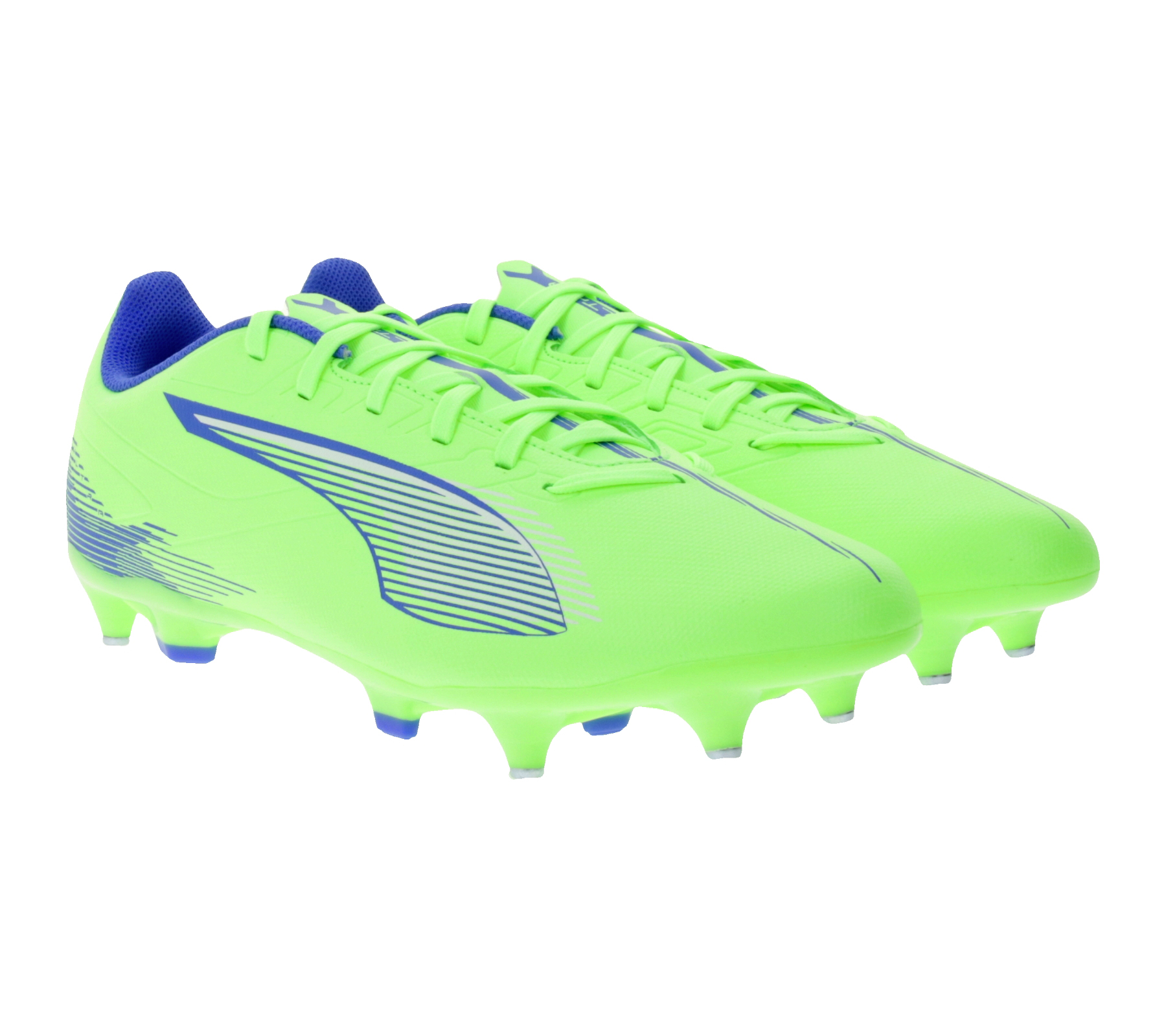 PUMA ULTRA 5 PLAY MxSG Fußball-Schuhe mit festen Metallstollenspitzen Trainings-Schuhe Sport-Schuhe Schnür-Schuhe Fitness-Zubehör 107904 03 Neon-Grün/Blau