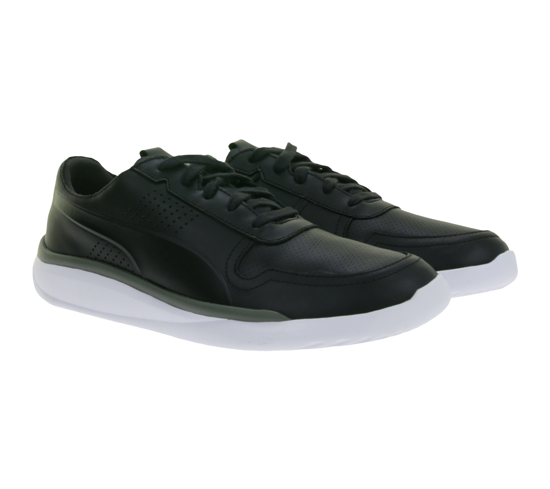PUMA X Scuderia Ferrari SF Podio 2Lo Herren Sneaker mit Ferrari-Logo Echtleder-Schuhe Motorsport 306019 01 Schwarz