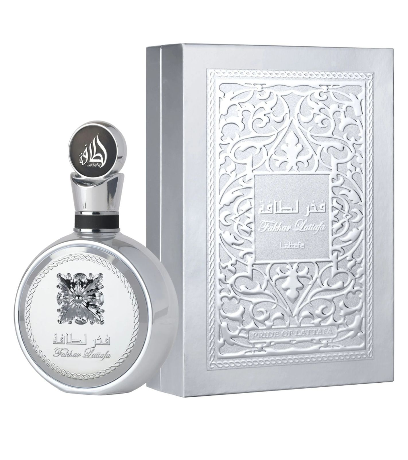 raffiniertes Lattafa Fakhar Platin Unisex Eau de Parfum sinnlich orientalischer Körper-Duft für Damen und Herren 100ml Silber