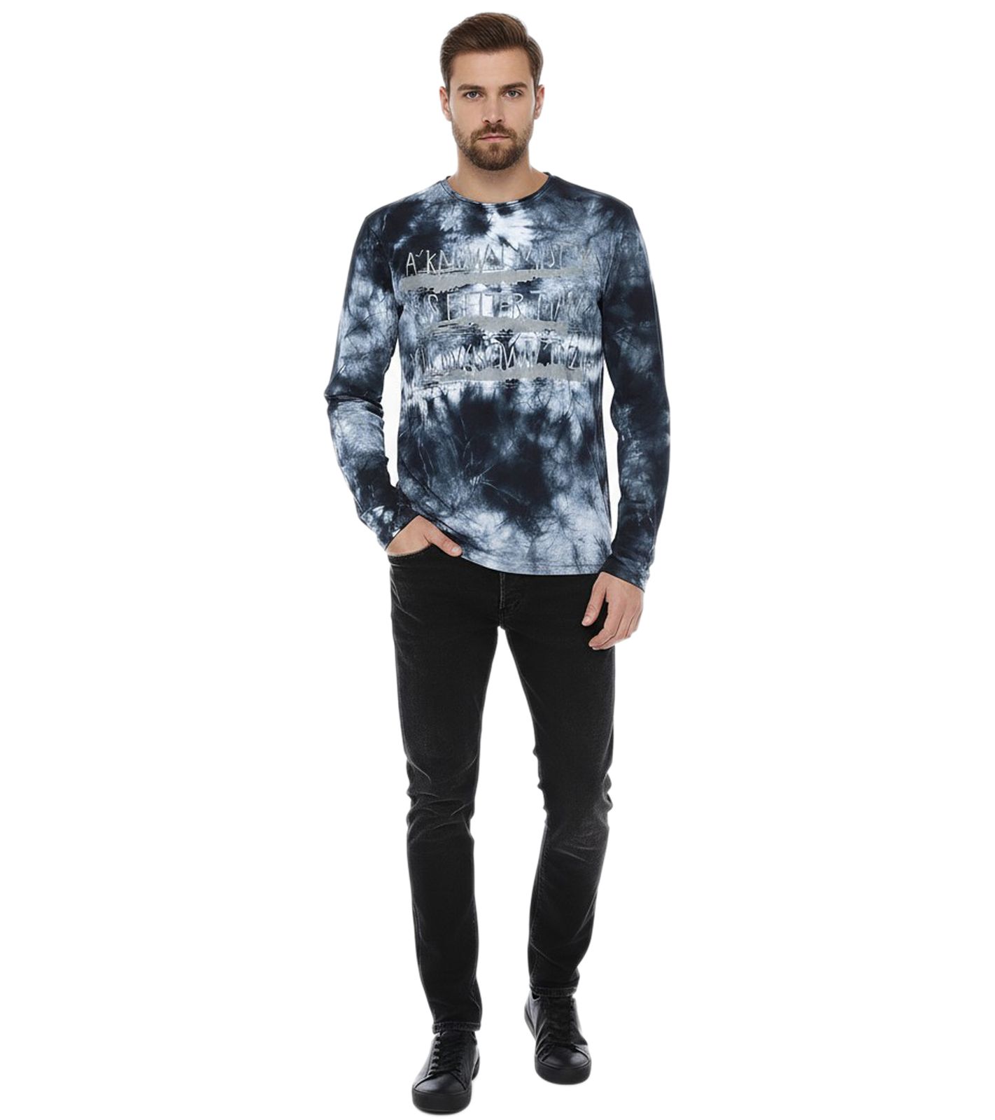 ROCKUPY Herren Pullover Baumwoll-Pullover aus dünnem Stoff Alltags-Pulli 393823 Grau