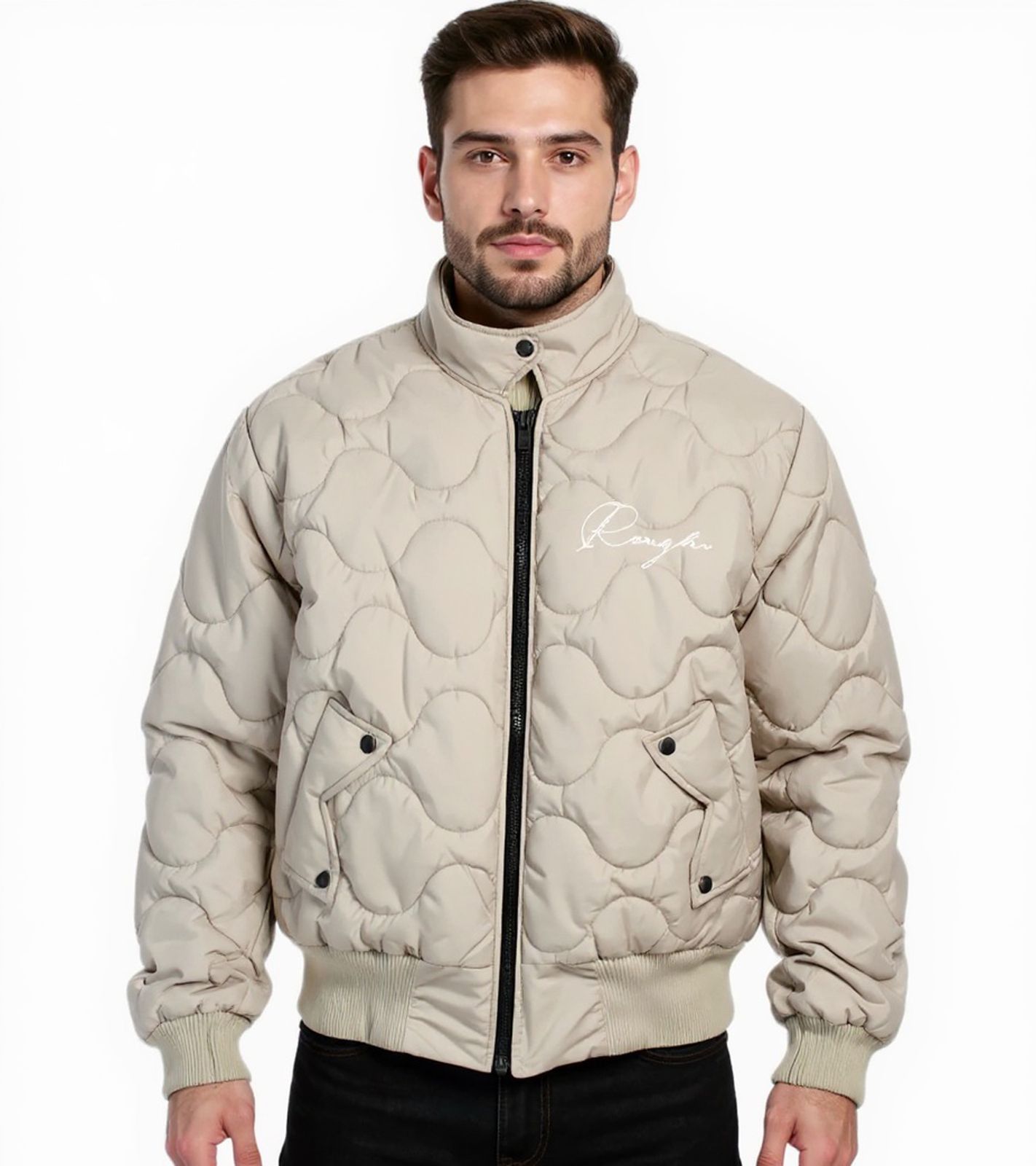 ROUGH. Desert Stepp-Übergangsjacke Herbst-Jacke Beige 10451951820