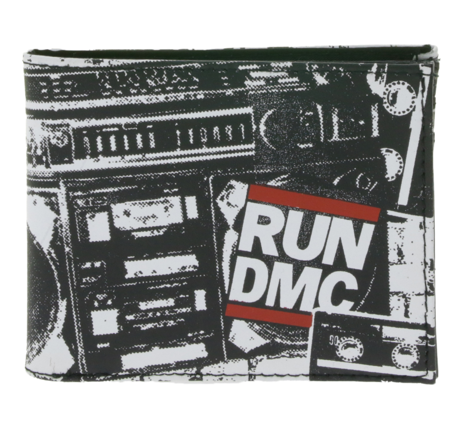 RUN DMC Stilvolle Band-Brieftasche mit auffälligen Motiv Gothic-Style LW112063DMC Schwarz/Rot/Weiß
