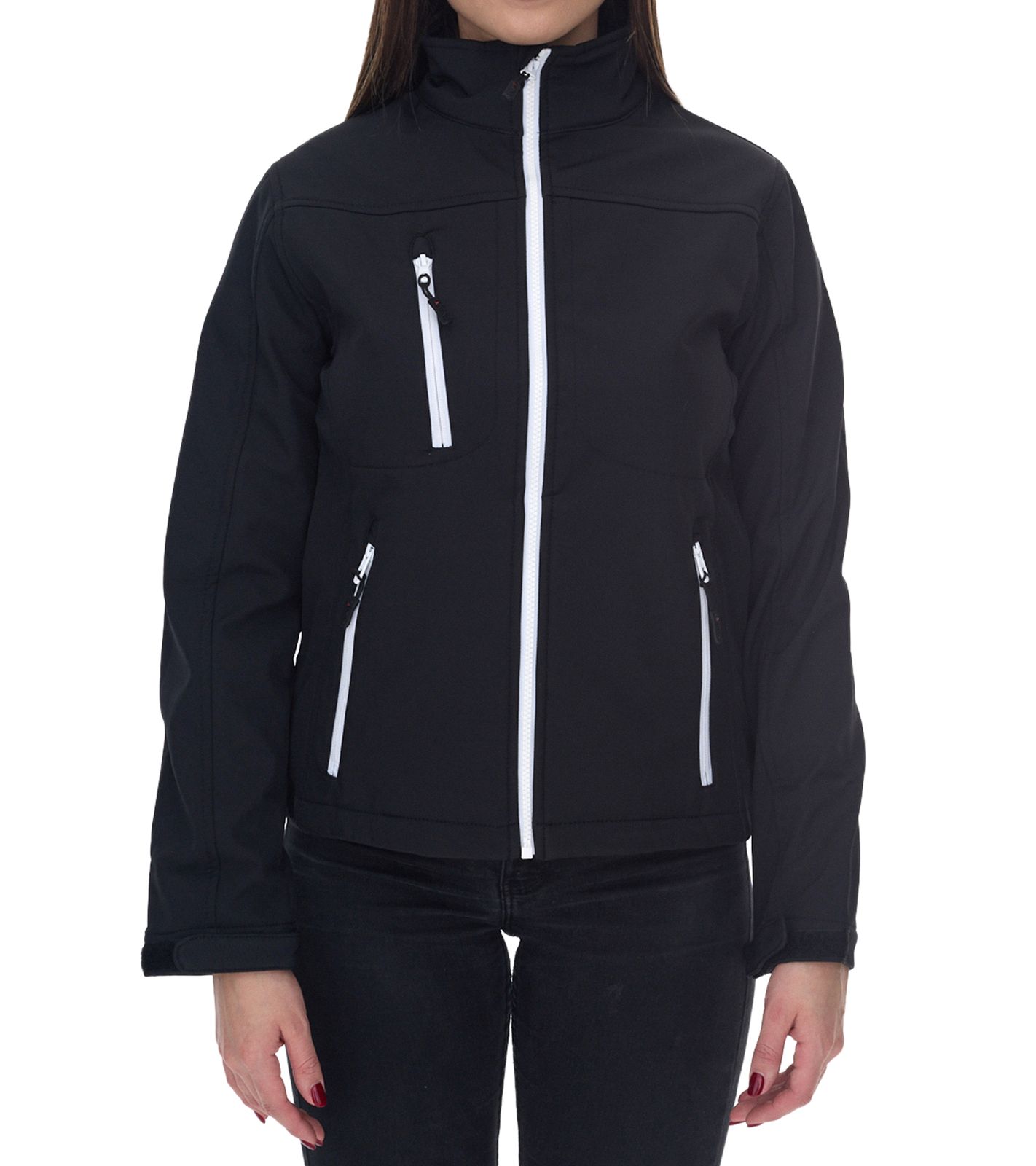 SANTINO Damen wasserabweisende Softshell-Jacke Outdoor-Jacke Alltags-Jacke 1018505 Schwarz