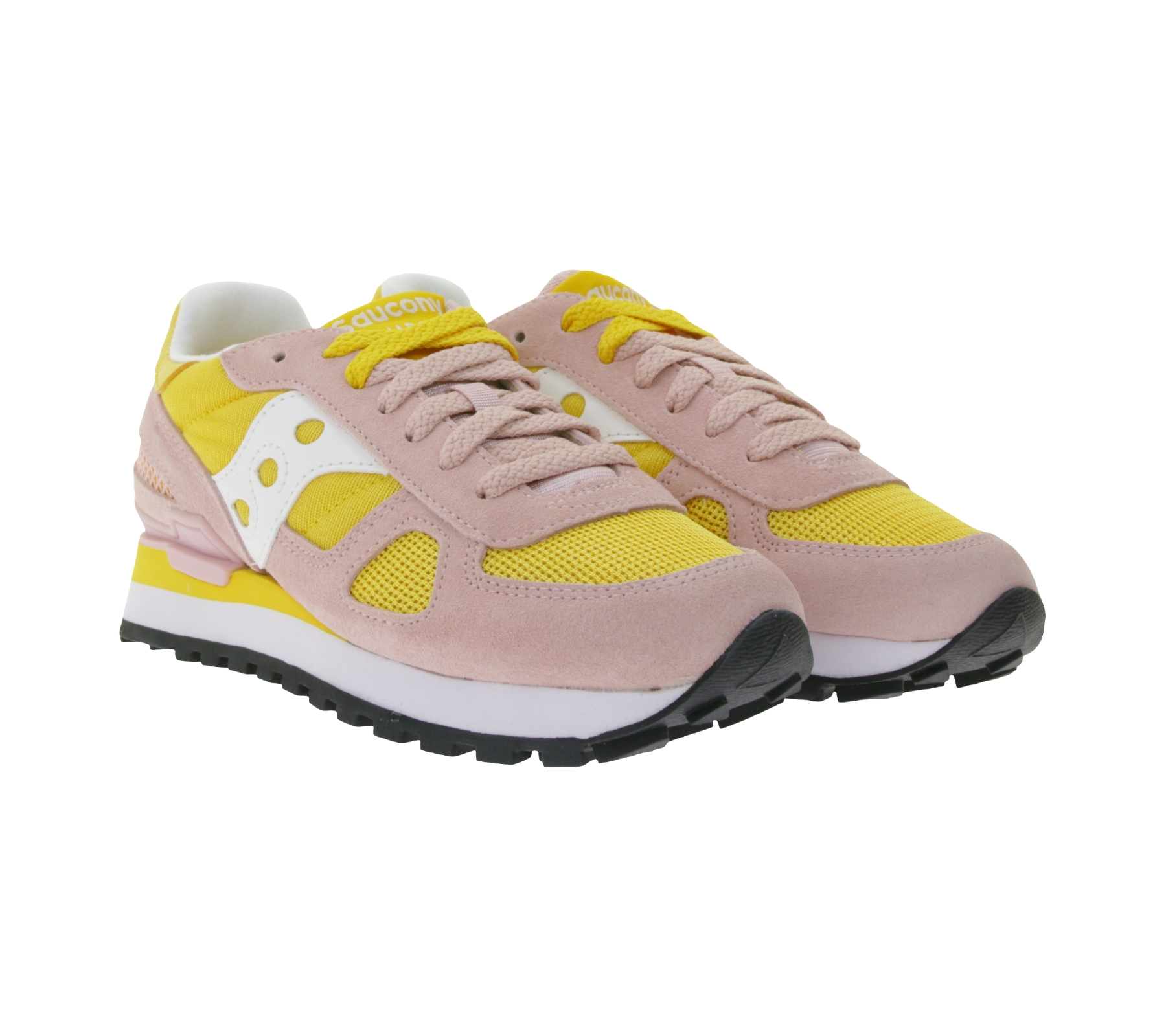 Saucony Shadow Original Damen Sneaker im Retro-Look mit EVA-Zwischensohle Echtleder-Schuhe S1108-835 Rosa/Orange