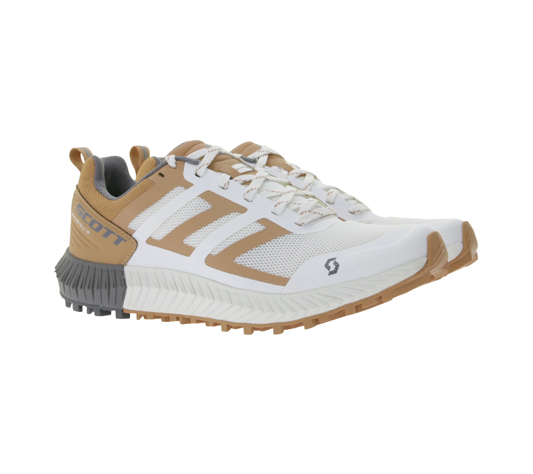SCOTT Kinabalu 2 Damen Trail-Laufschuh mit Ortholite Lauf-Schuhe 8mm Sprengung 280056-7482008 Weiß/Blush/Grau