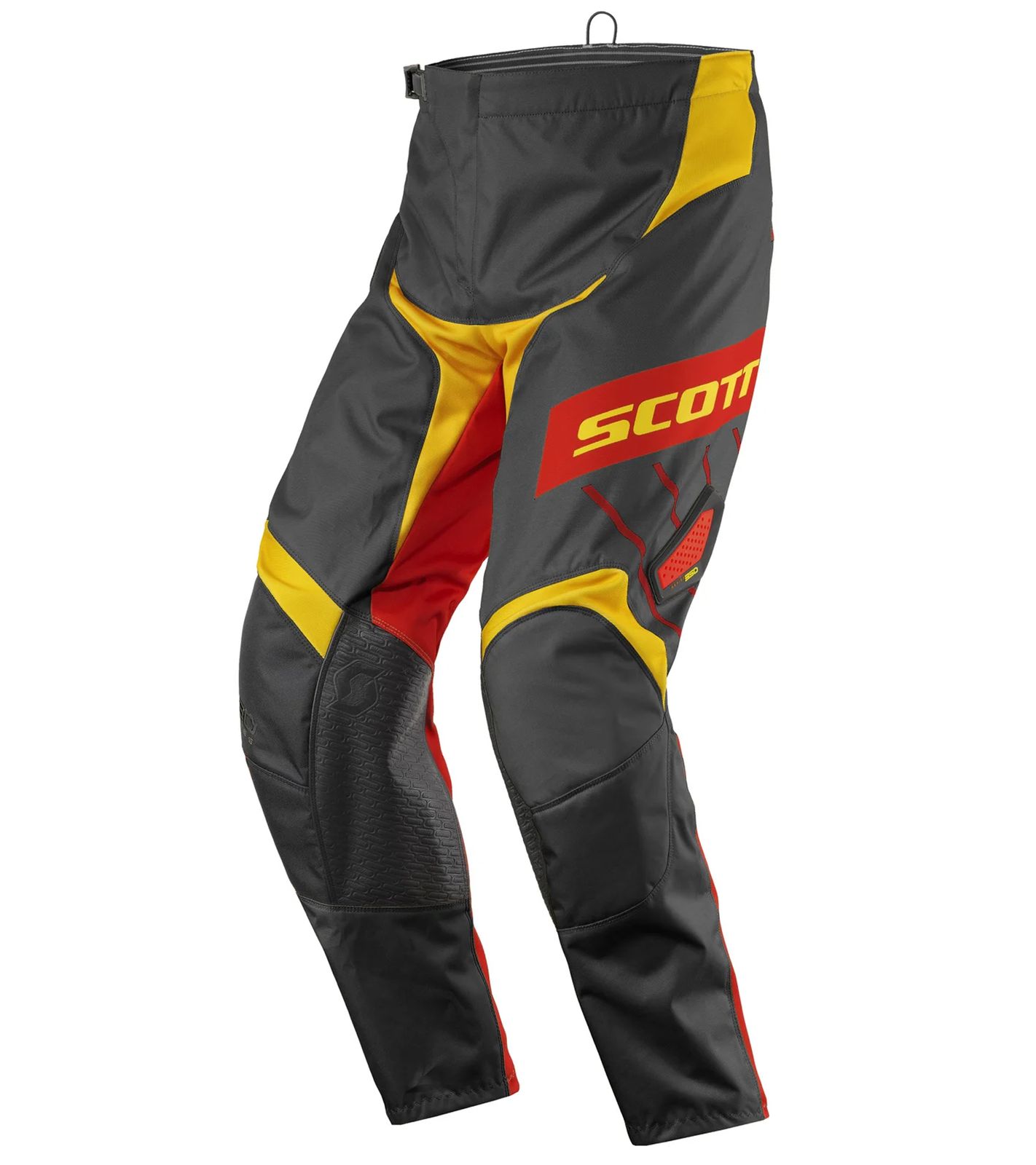 SCOTT Pant 350 Herren Moto-Cross Hose Motorsport-Kleidung mit Unterschenkel-Manschette 246911 1040 Schwarz/Orange/Gelb