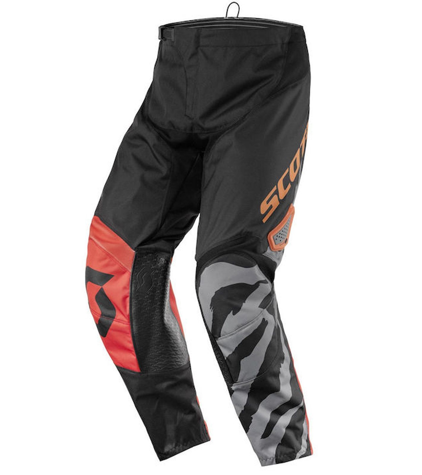 SCOTT Pant 350 Herren Moto-Cross Hose Motorsport-Kleidung mit Unterschenkel-Manschette 246912 1009 Schwarz/Orange