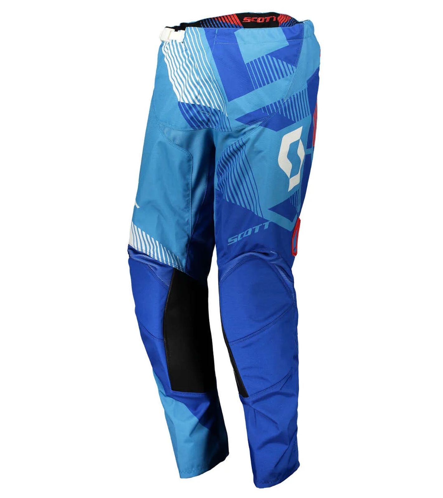 SCOTT Pant 350 Herren Moto-Cross Hose Motorsport-Kleidung mit Unterschenkel-Manschette 263432 1006 Blau/Weiß/Rot