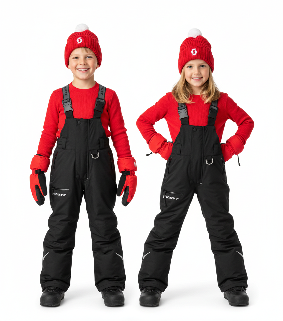 SCOTT Pant Intake Kinder Moto-Cross Hose Motorsport-Kleidung Schneemobil-Hose 231039 0001 Schwarz/Grau