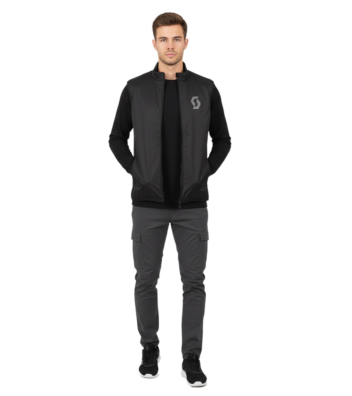 SCOTT Scott X-plore Herren Moto-Cross Weste Bike-Weste aus windabweisendem Material 285593 1001 Schwarz