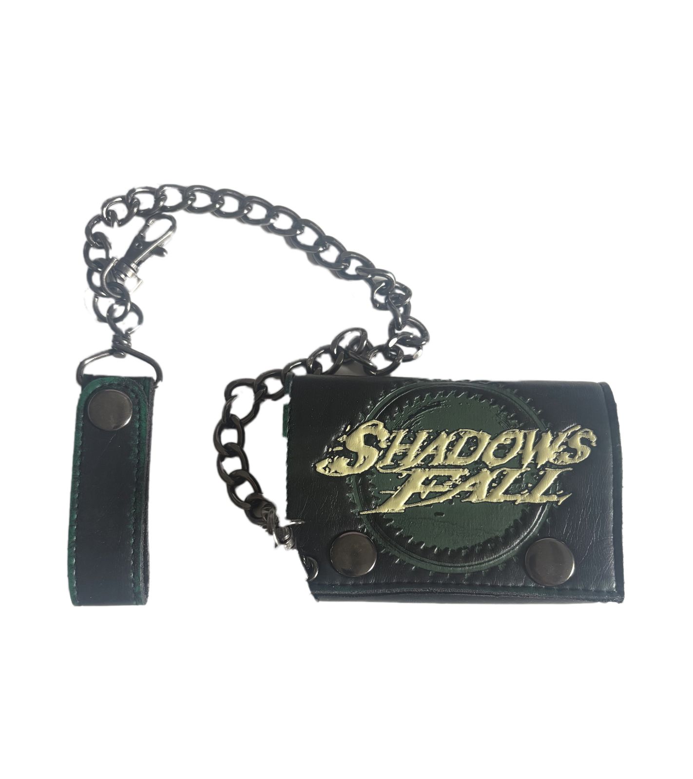 Shadows Fall Stilvolle Band-Brieftasche mit Logo-Schriftzug Portemonnaie LW105788SHF Schwarz/Grün
