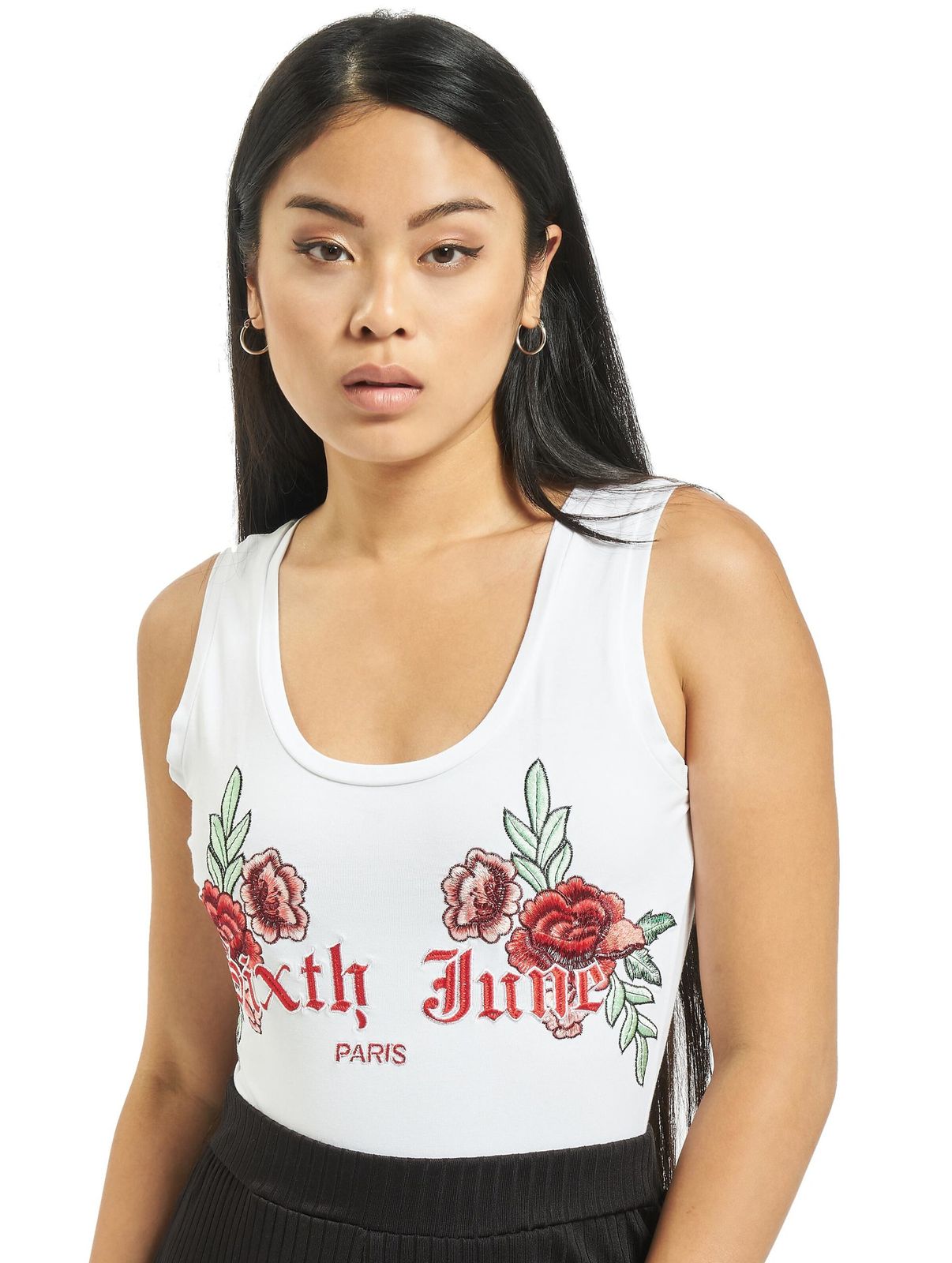 Sixth June Damen Roses Body aus Baumwolle in der Farbe weiß