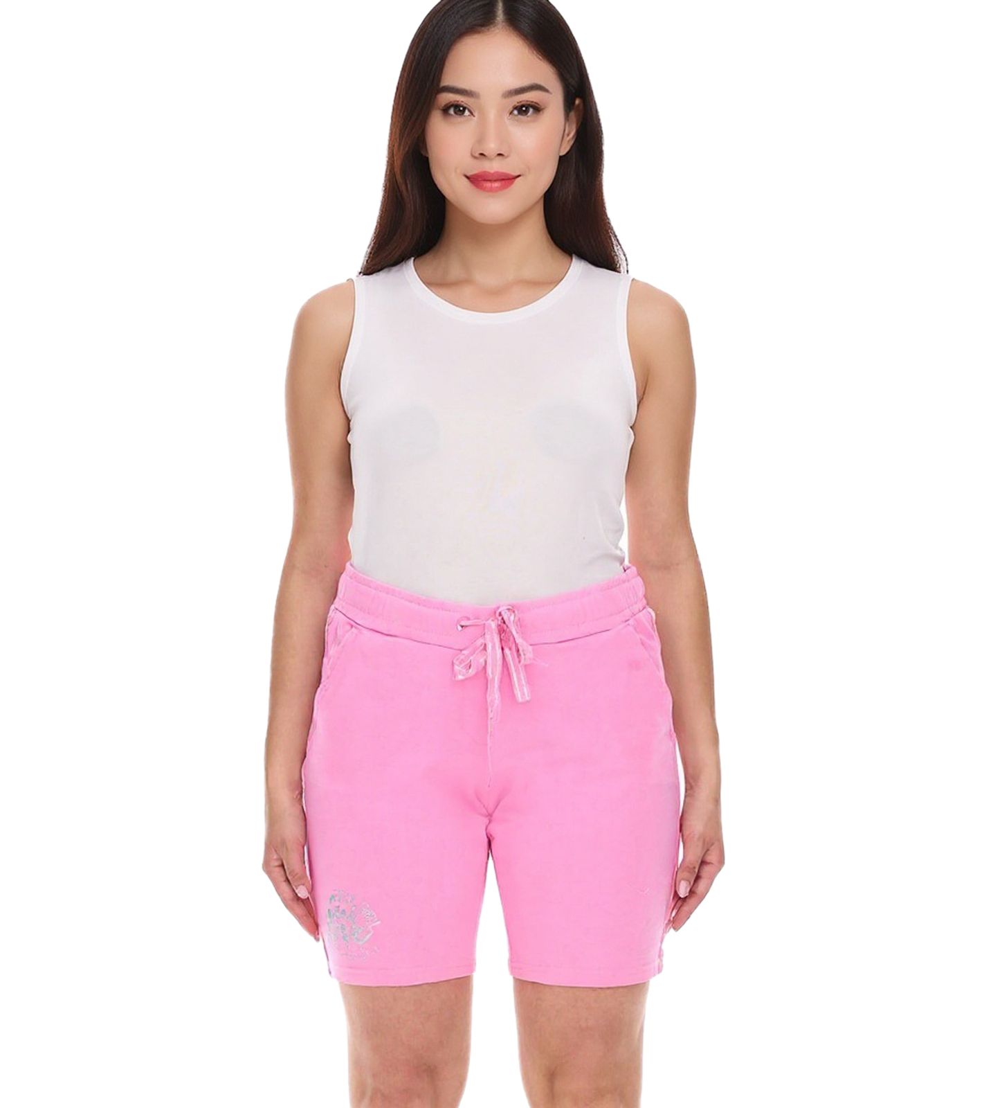 SOCCX by Carina Damen Freizeit-Shorts kurze Baumwoll-Hose Sommer-Shorts 3643388_2007 Rosa