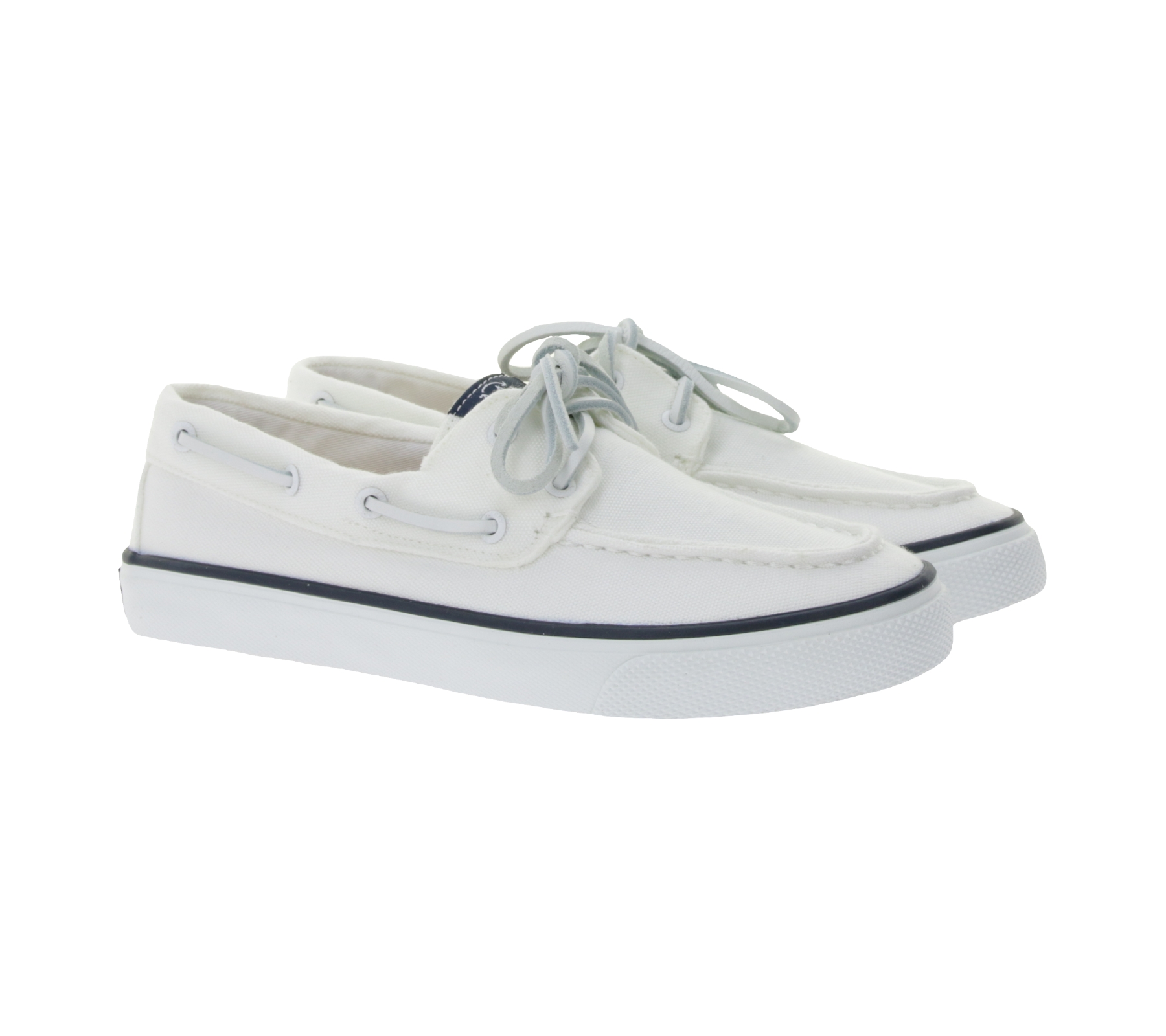 SPERRY Bahama 2.0 Canvas Boots-Schuhe nachhaltige Damen Freizeit-Schuhe mit Memory-Schaum Sohle STS88709 Weiß