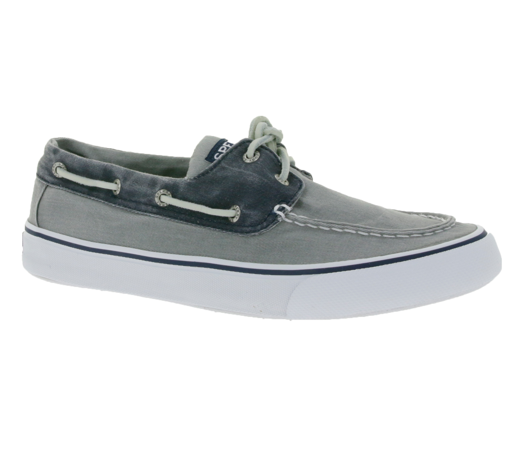 SPERRY Bahama II SW Herren Leinen-Sneaker Bootsschuhe STS22018 Grau/Blau