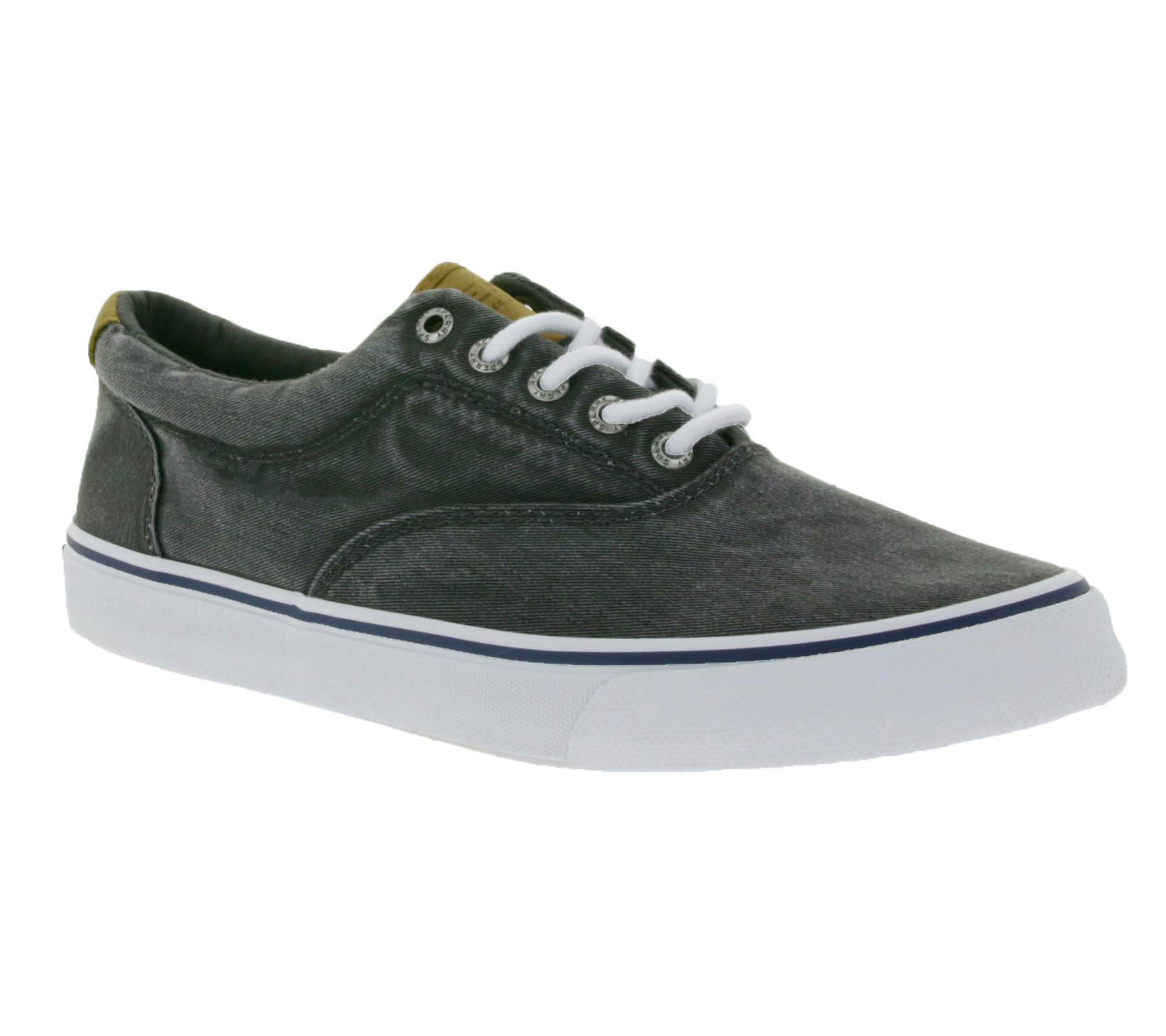 SPERRY Bahama Striper II Cvo Herren Canvas-Sneaker mit Wave-Siping-Technologie STS22513 Washed Schwarz