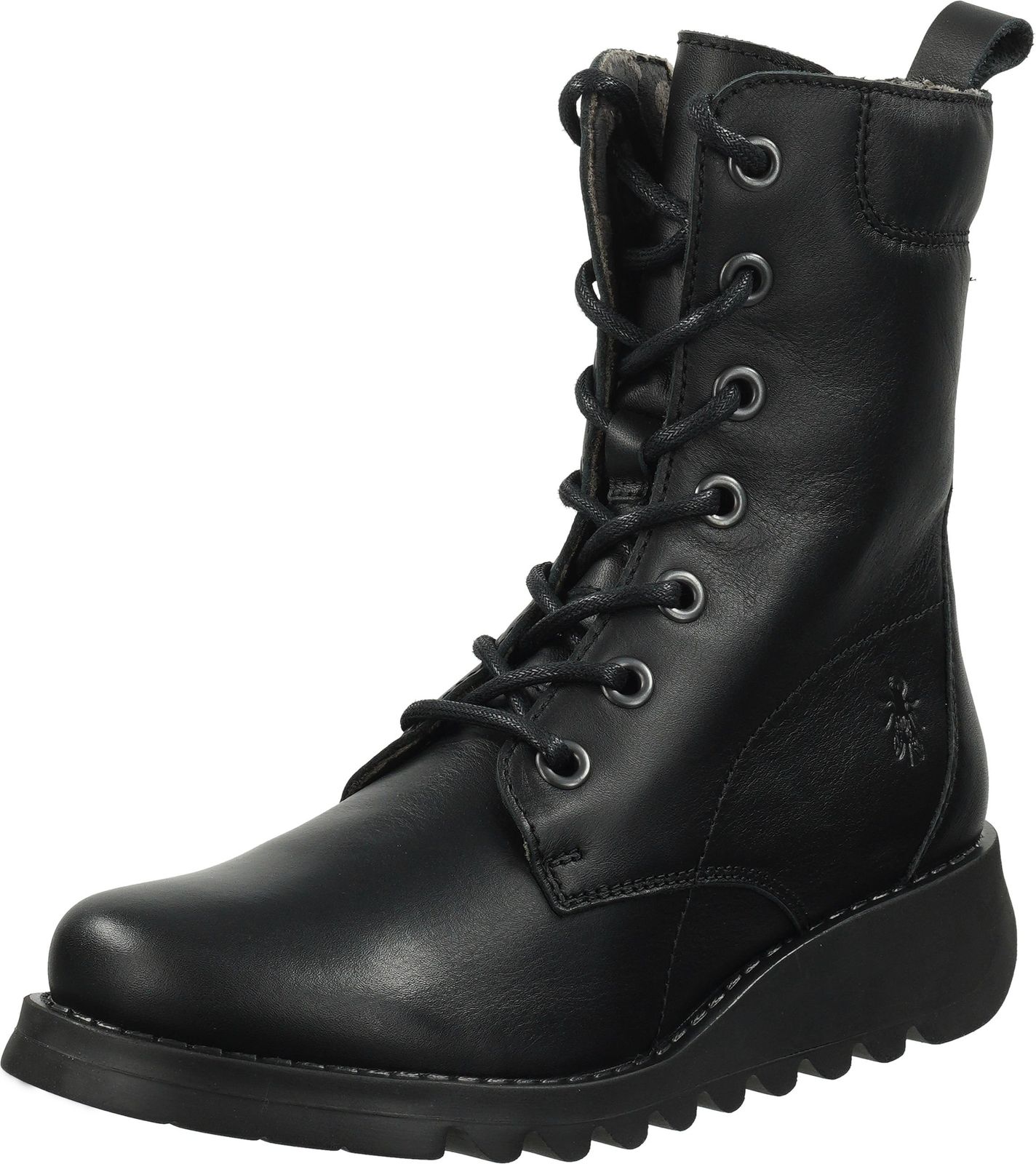 Sportliche FLY London Stiefelette Schnürschuhe für Damen P145015 000 Schwarz