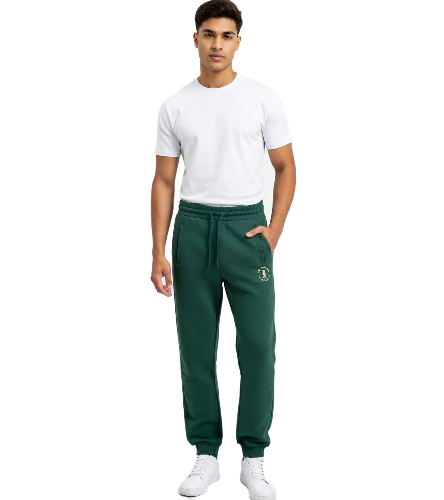 sportliche ON THAT ASS XOLO Herren Jogging-Hose Baumwoll-Sweat-Hose mit Logo und Taschen Jogger Grün
