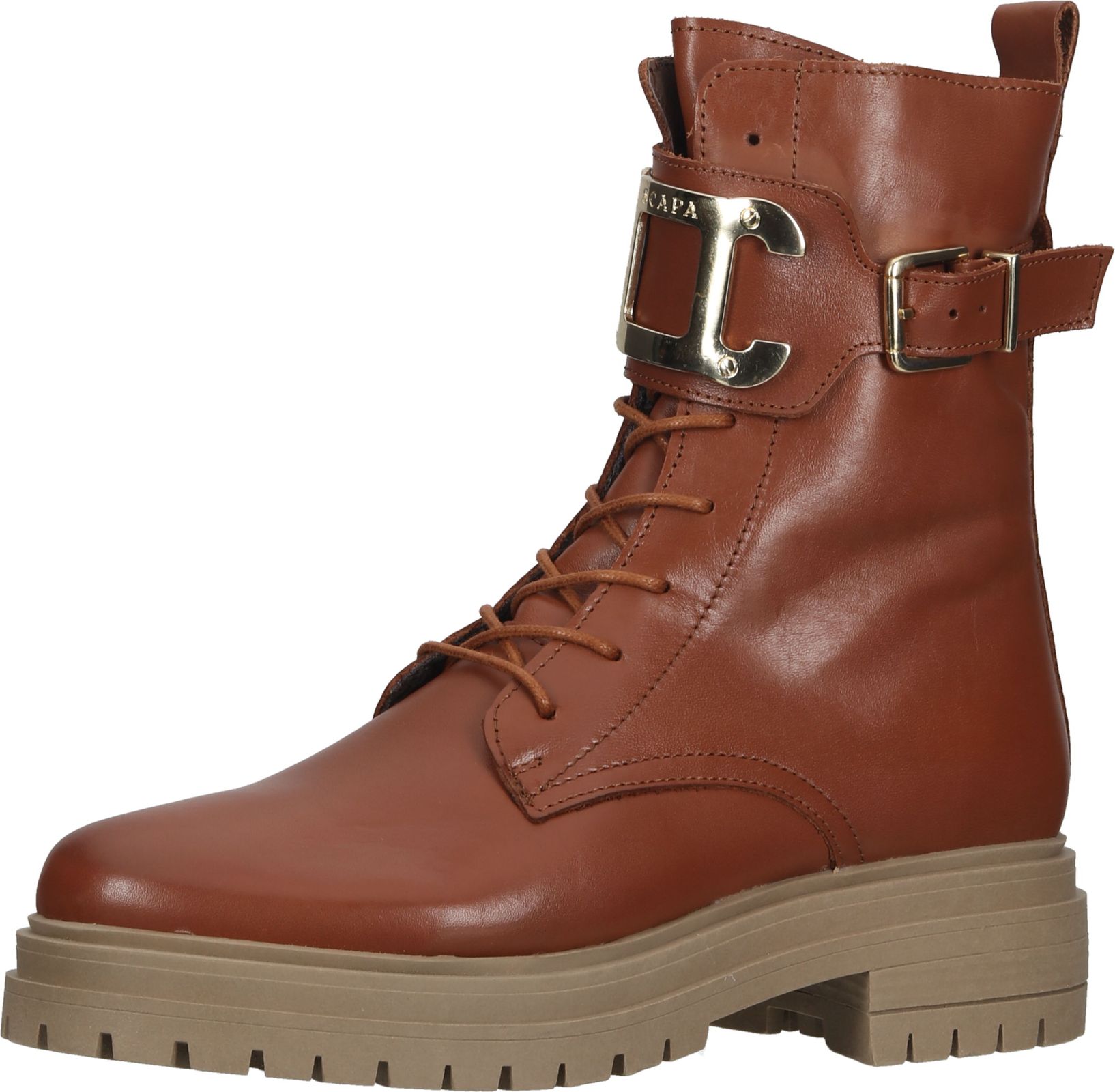 Sportliche SCAPA Stiefelette Schnürschuhe für Damen 21/6699 590 Braun