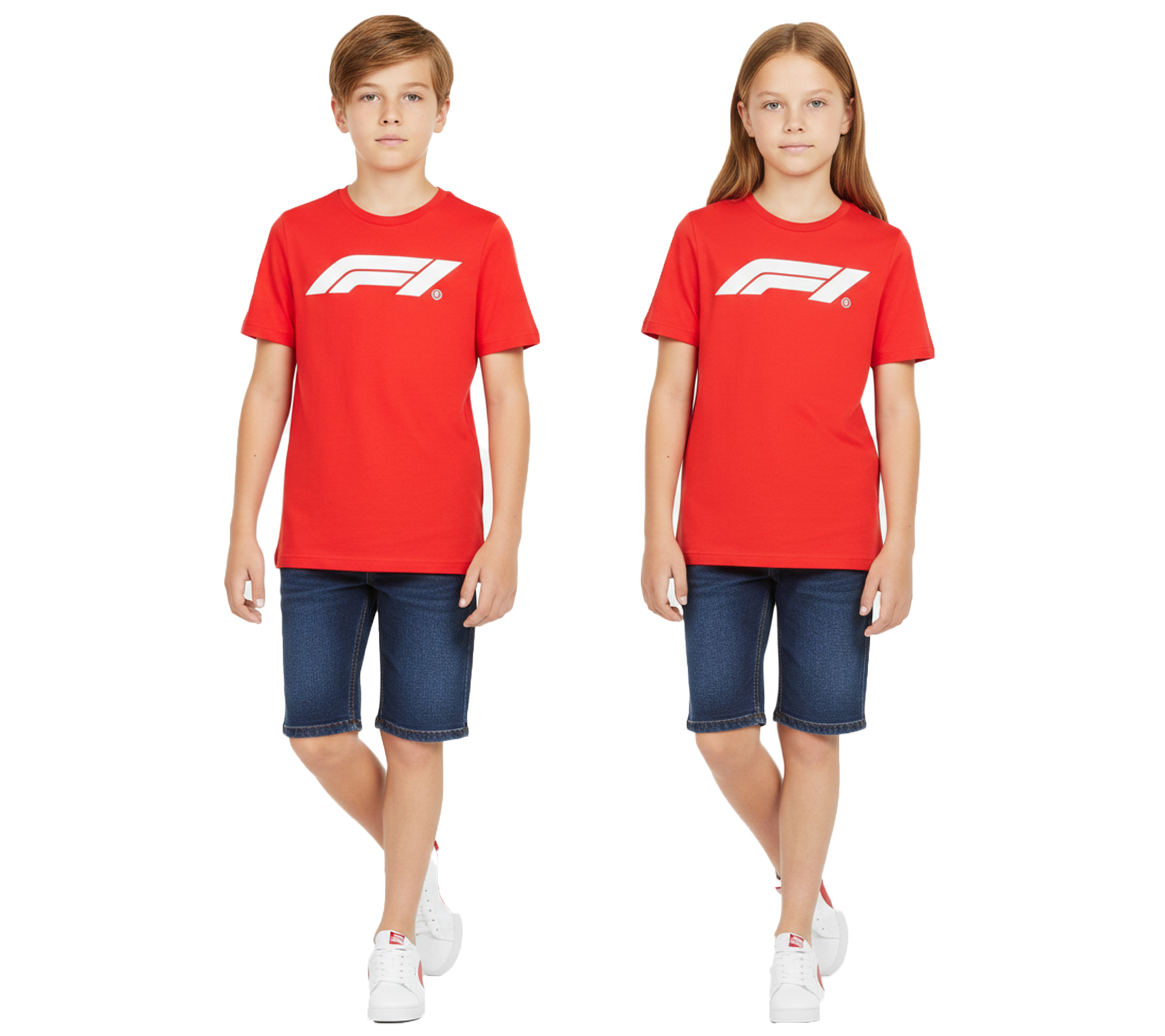 sportliches PUMA x F1 Formel 1 Motorsport Kinder T-Shirt Baumwoll-Shirt F1 Klassiker 160 g/m² 701228309 002 Rot