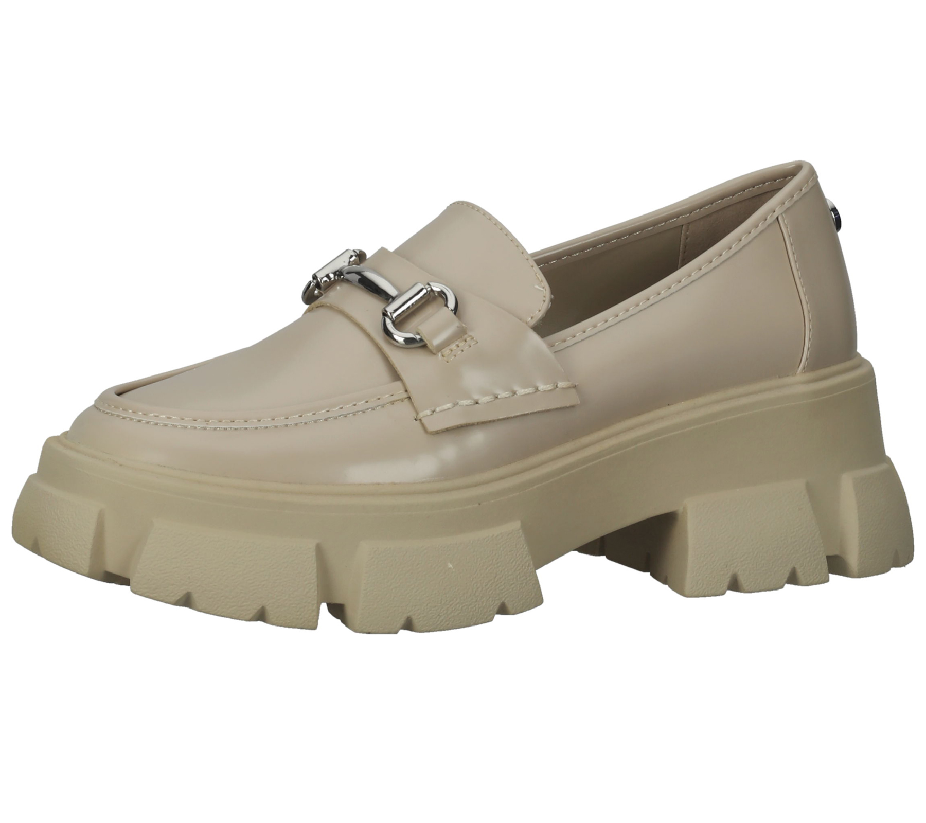 STEVE MADDEN Trifecta Plateau-Schuhe Retro Loafer Halbschuhe SM11001855-02002-166 Beige