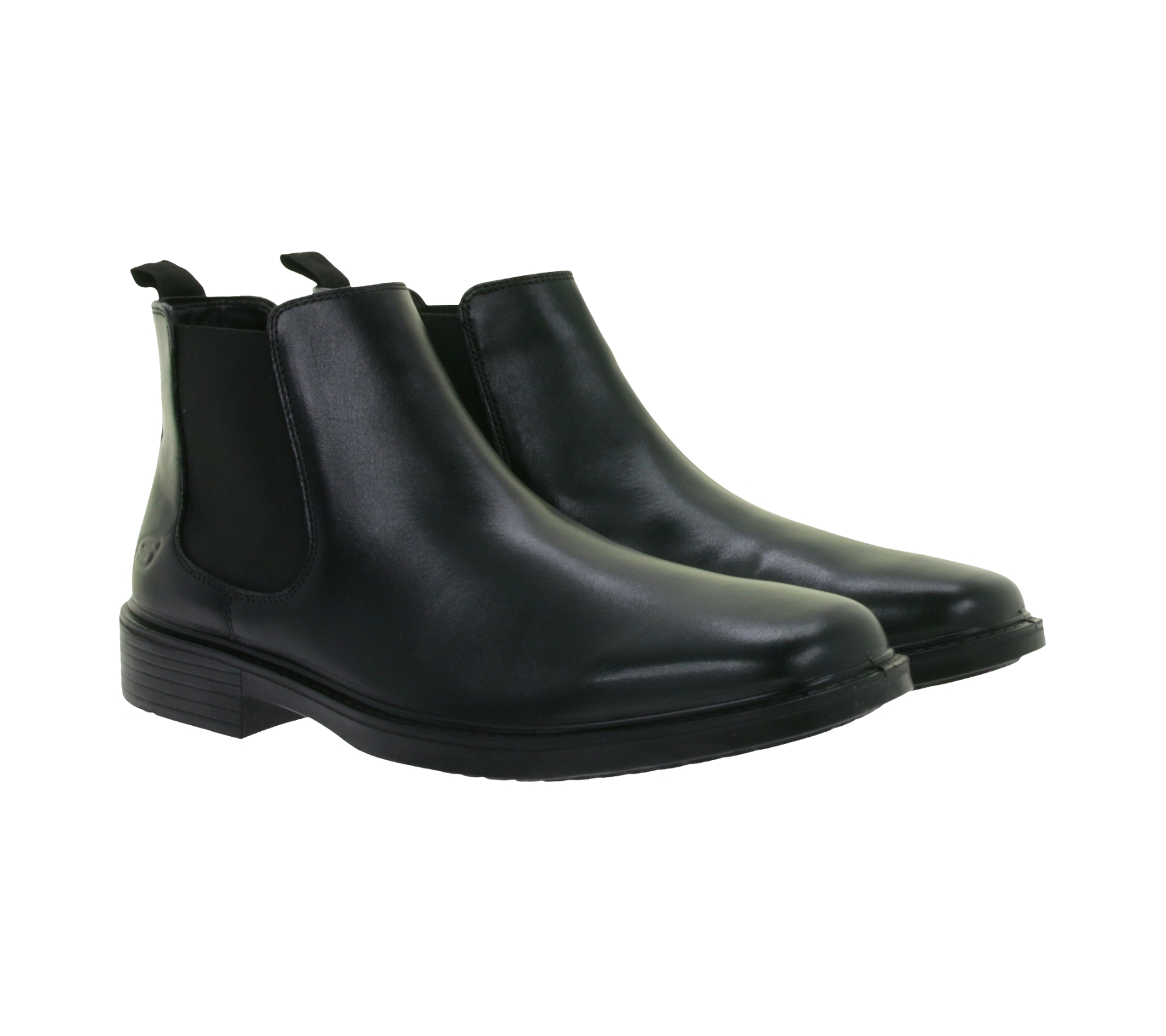 stilsichere SKECHERS Miller Boris Herren Echtleder-Stiefel Chelsea-Boots mit Air-Cooled Memory Foam 205072-BLK Schwarz