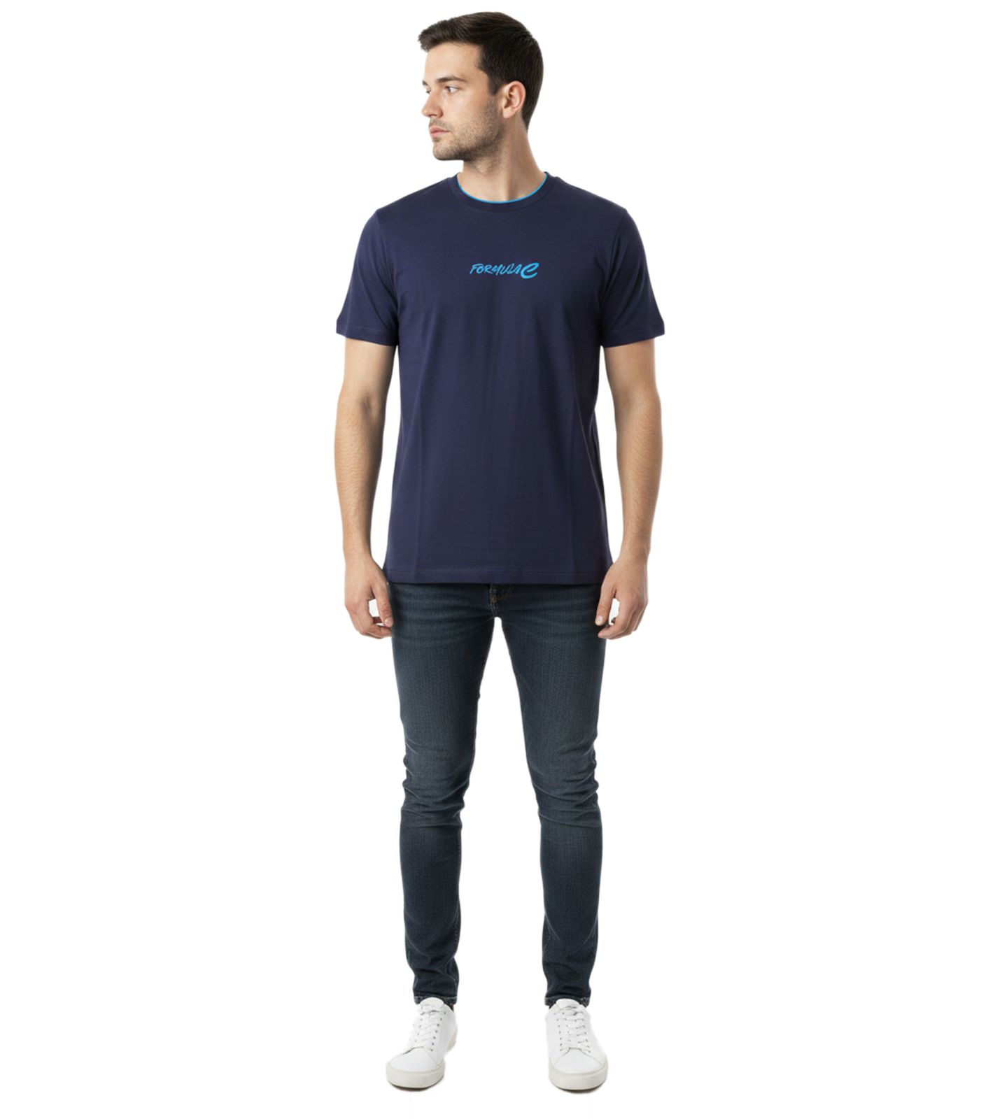 stilsicheres Formula E Herren T-Shirt nachhaltiges Baumwoll-Shirt Change Accelerated Sommer-Shirt Motorsport 701223590 001 Navy-Blau
