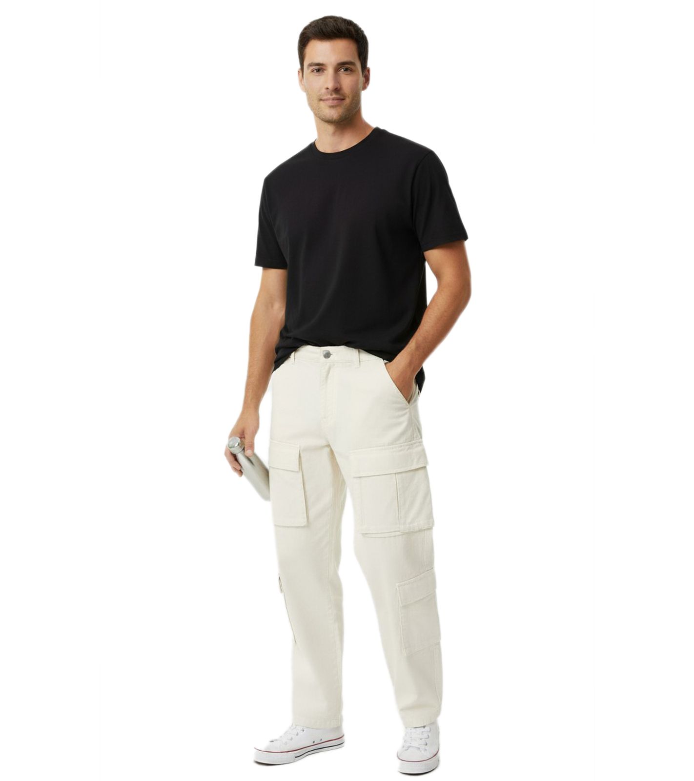 stylische Herren Cargo-Jeans 4 Pocket Style Freizeit-Hose mit vielen Taschen BR6016 Beige